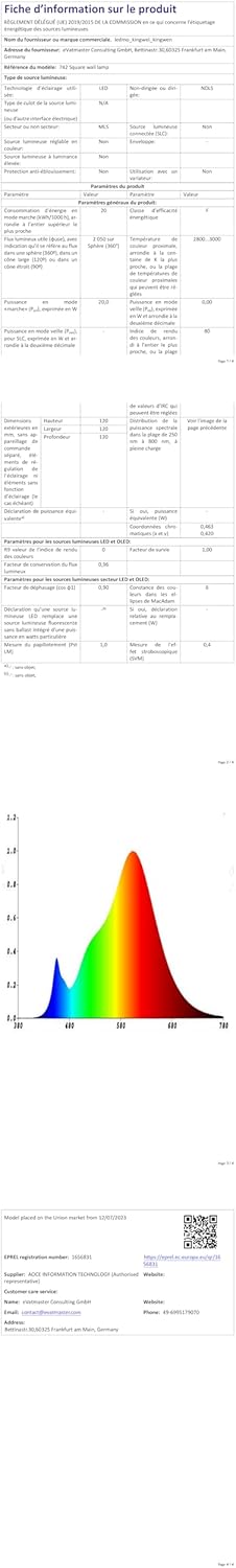 Ledmo 2 Pezzi Applique da Parete Interno/Esterno 20W 6000K, Nero - immagine 10