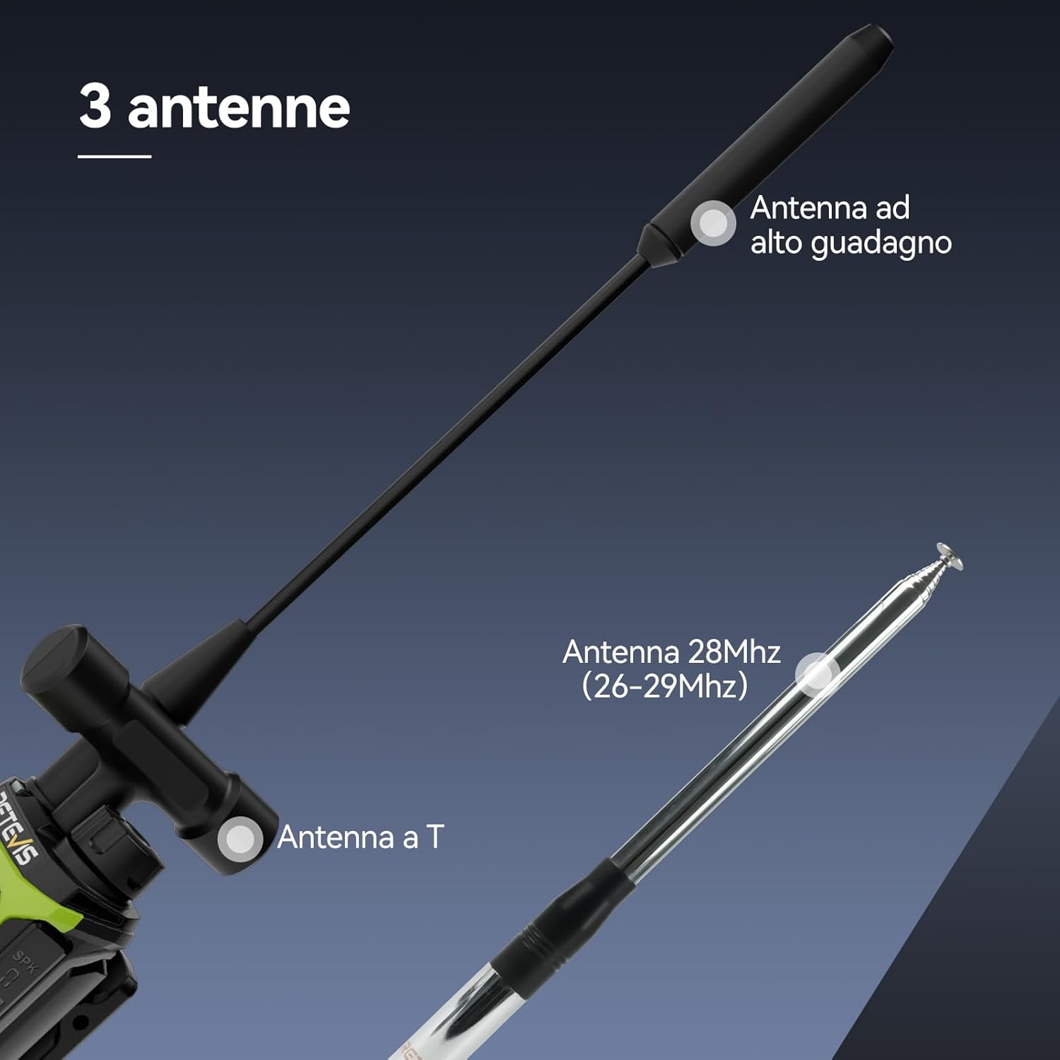 Retevis A3 Radio Bidirezionale Quad-Band per Adulti (2 Pezzi) - immagine 6