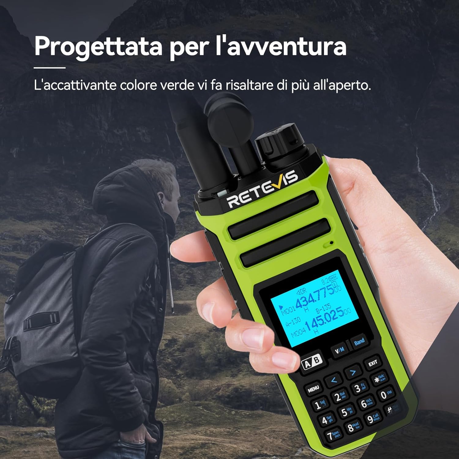 Retevis A3 Radio Bidirezionale Quad-Band per Adulti (2 Pezzi) - immagine 8