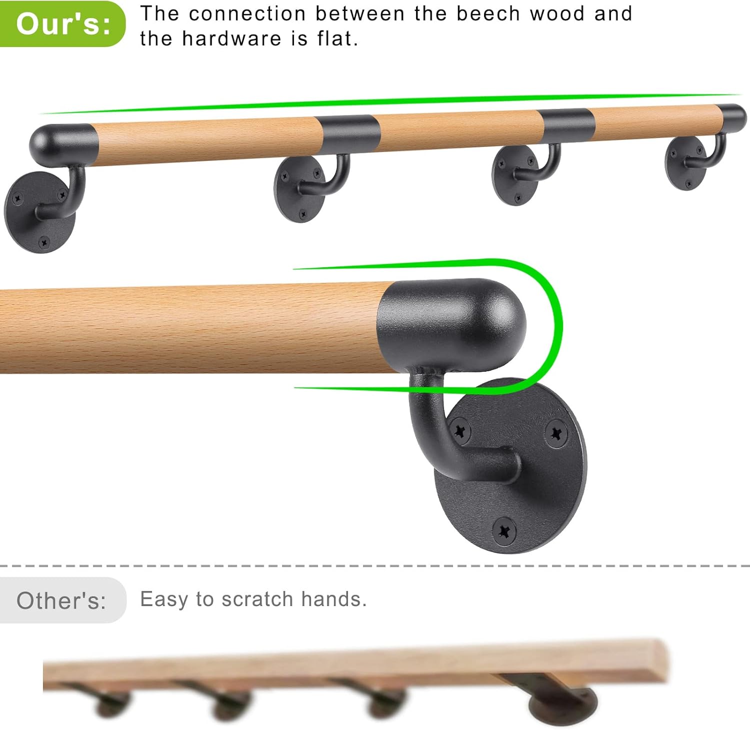 Dolibest Corrimano in Legno 250cm per Scale Interne - immagine 3