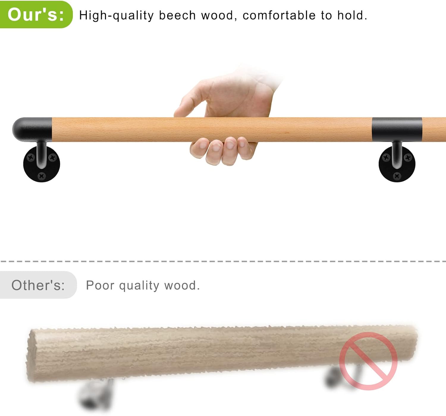 Dolibest Corrimano in Legno 250cm per Scale Interne - immagine 4