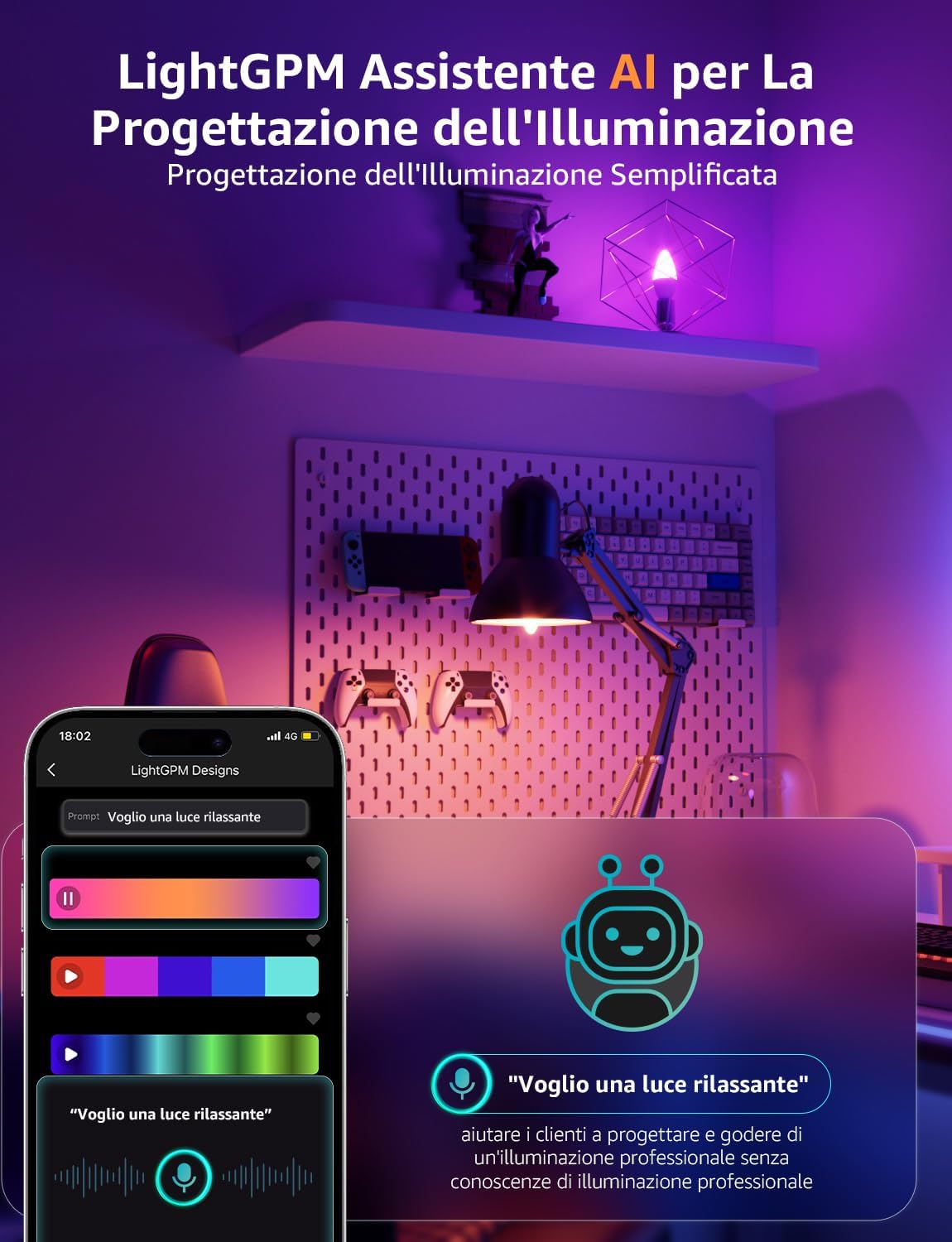 Lepro BC1 AI Smart Lampadina E14 RGBW (4 pezzi) - immagine 2
