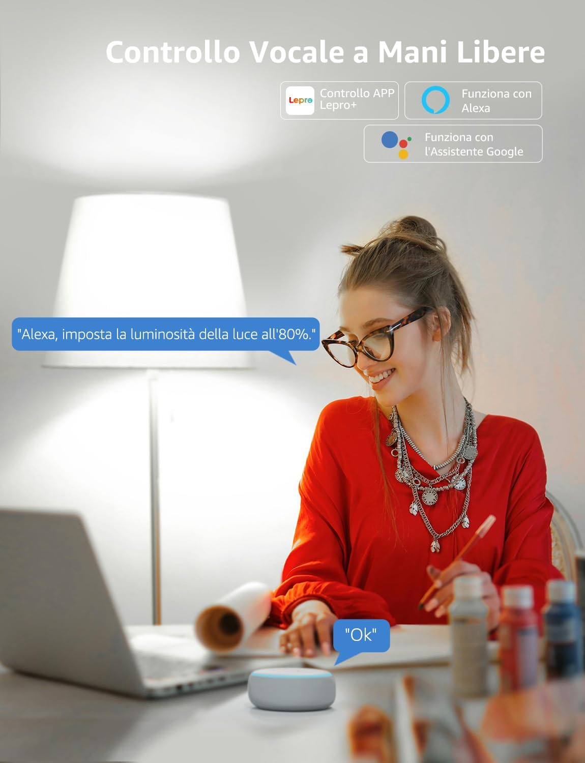 Lepro BC1 AI Smart Lampadina E14 RGBW (4 pezzi) - immagine 6