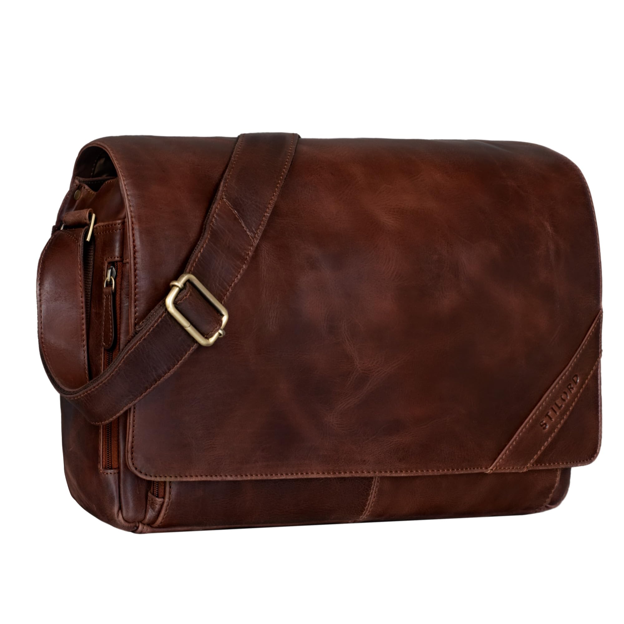 STILORD 'Nick' Borsa Messenger in Pelle Vintage