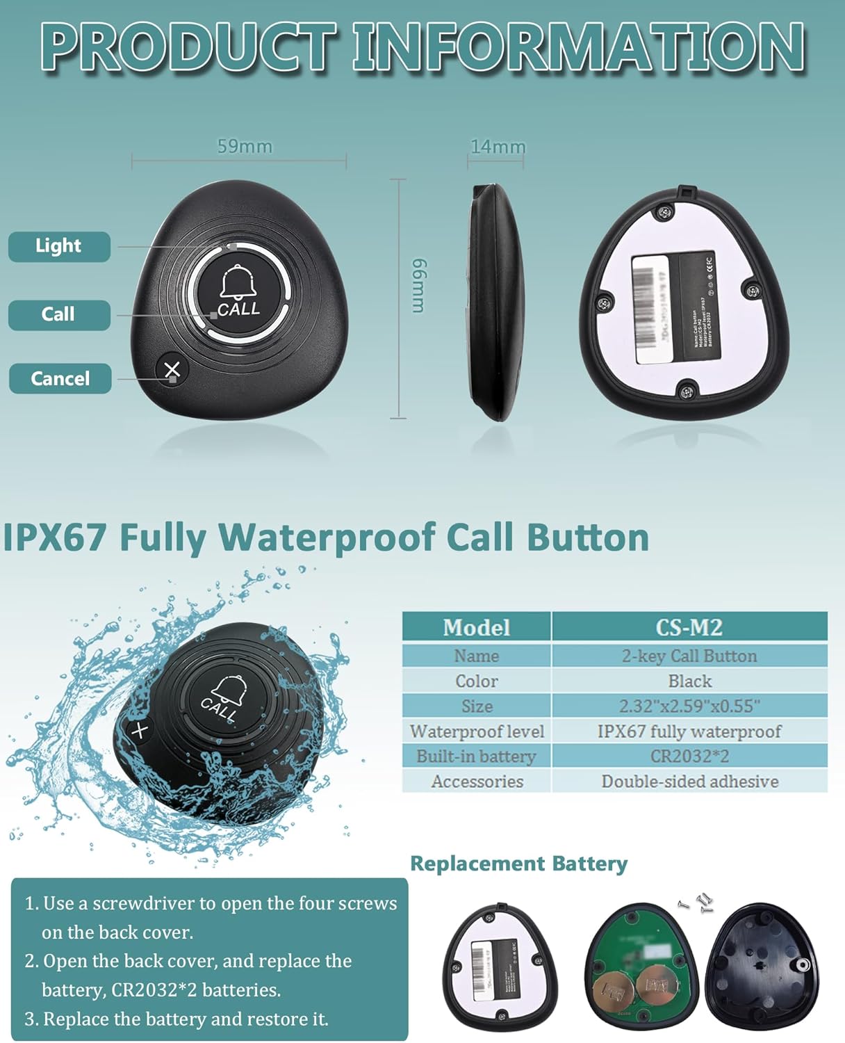 WNKRUN Sistema di Chiamata Wireless per Ristoranti - immagine 5