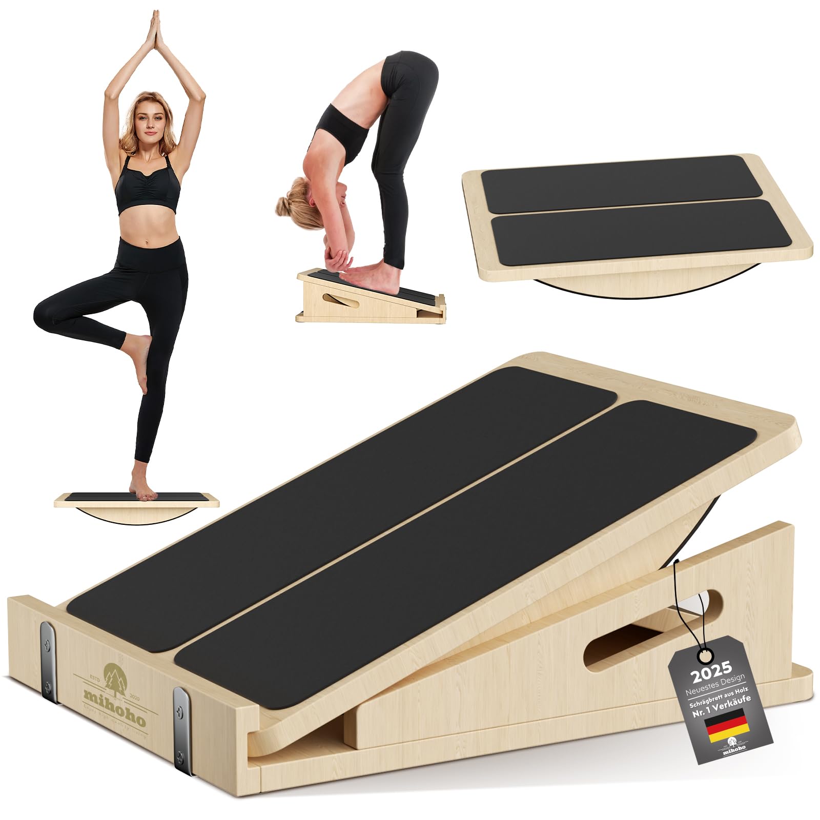 Tavola Inclinata Legno 2 in 1 per Allungamento Polpacci