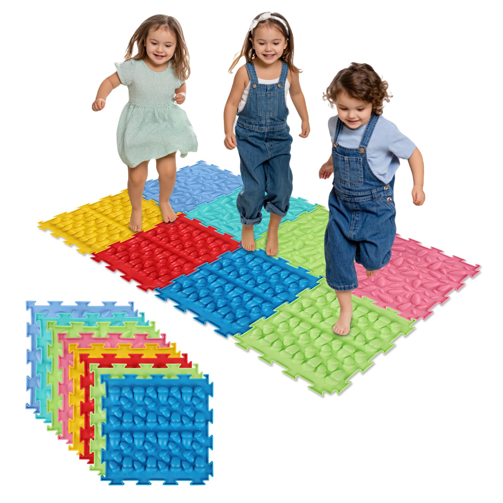 Tappetino Sensoriale Ortopedico per Percezione Tattile 8PCS