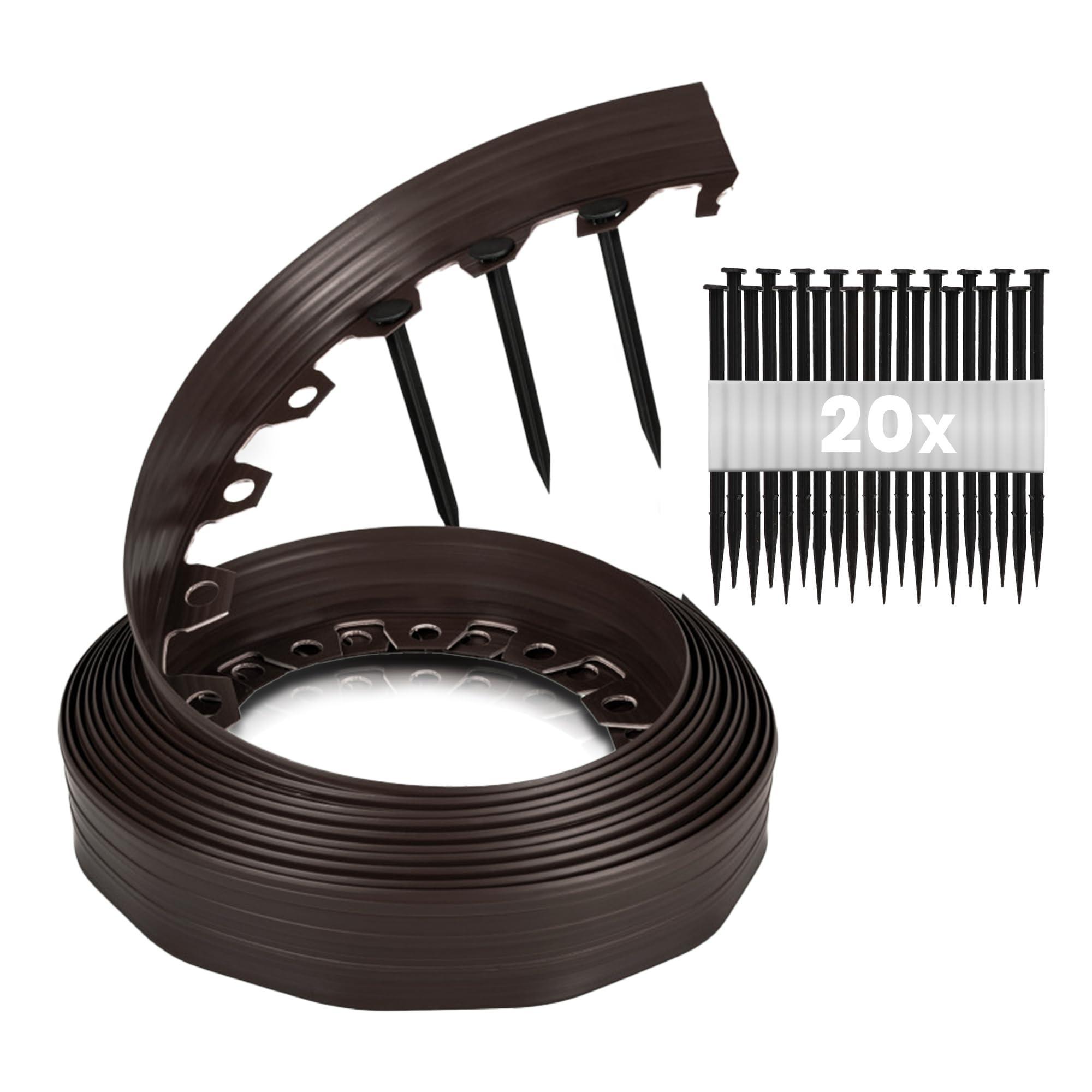 Gardenix Bordo Flessibile in Plastica per Aiuole 10m x 10cm