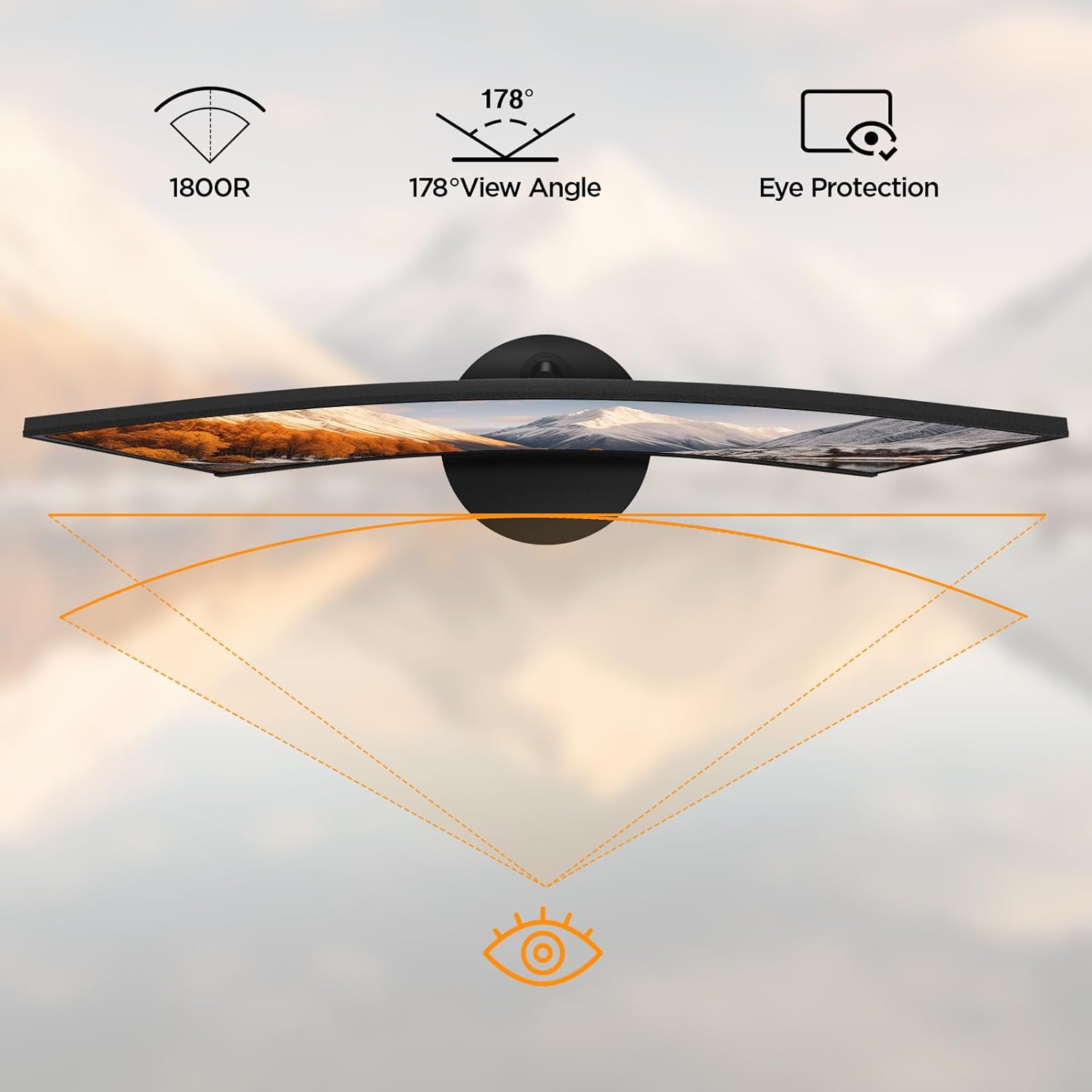 Koorui Monitor Curvo 27 Pollici Full HD VA, Nero - immagine 7