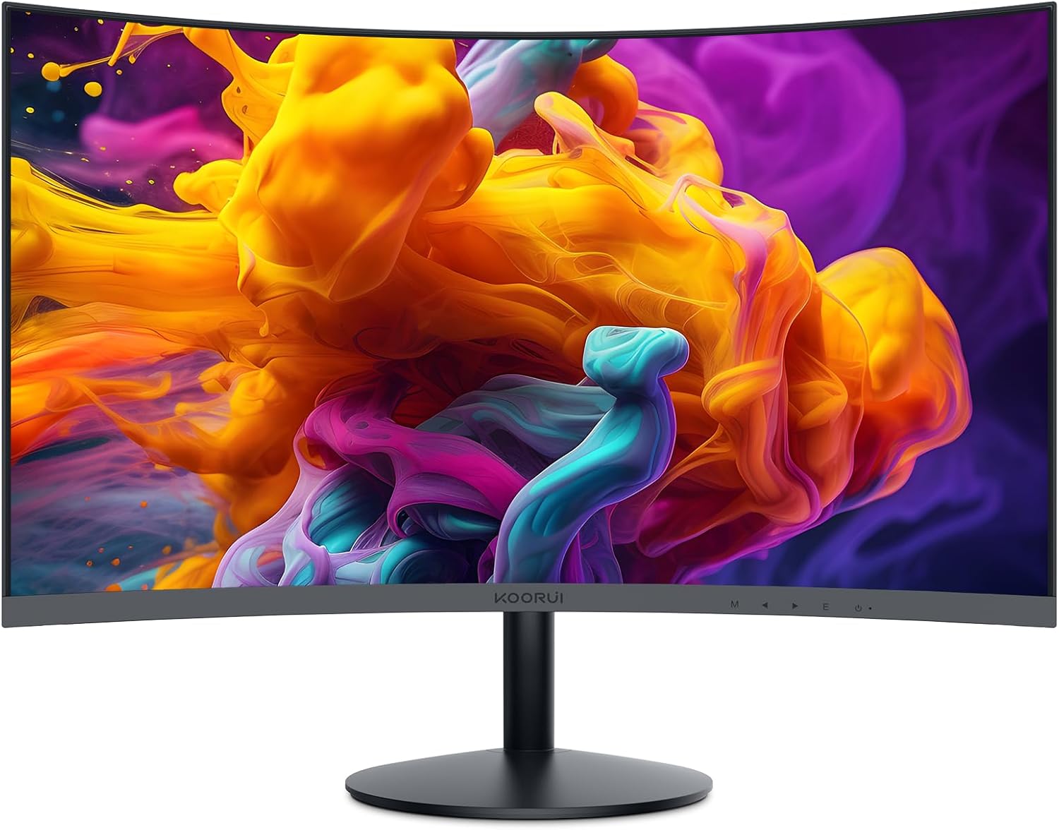 Koorui Monitor Curvo 27 Pollici Full HD VA, Nero - immagine 9