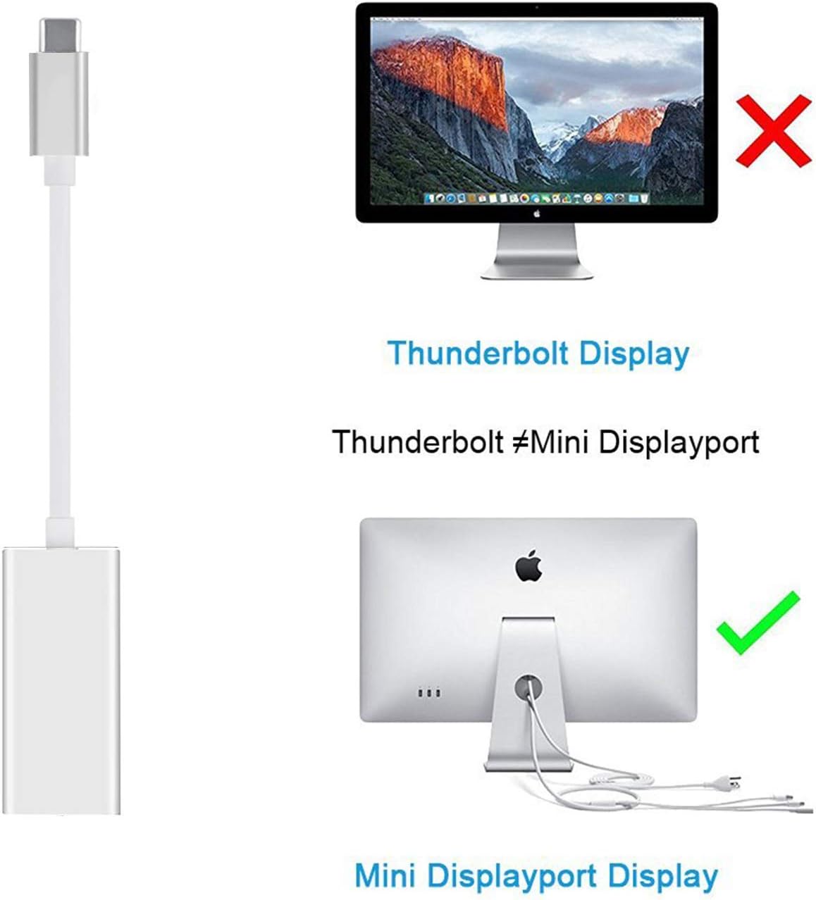 Ymy Adattatore USB-C a Mini DisplayPort 4K 60Hz Silver | Velz