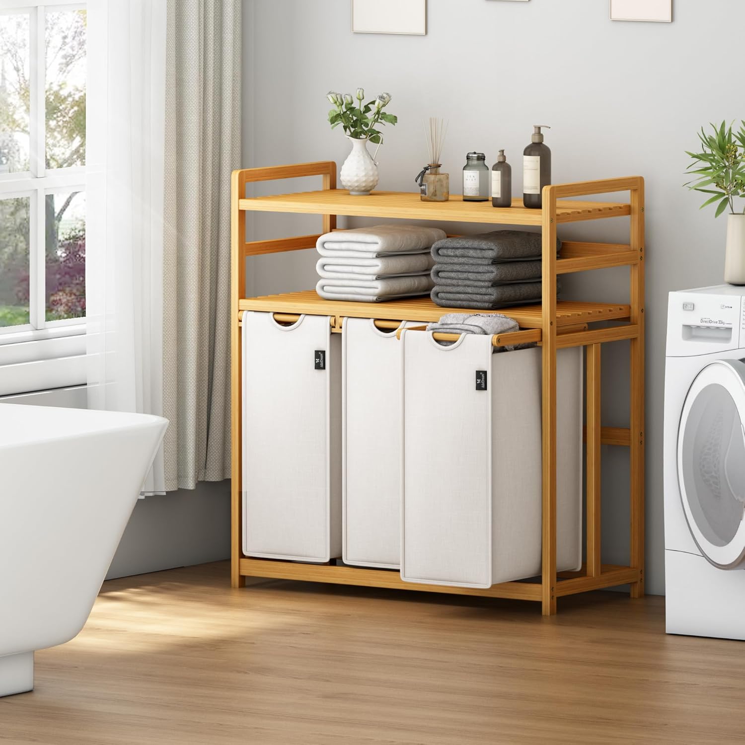 Adel Dream Cesto Portabiancheria 150L 3 Scomparti - immagine 7