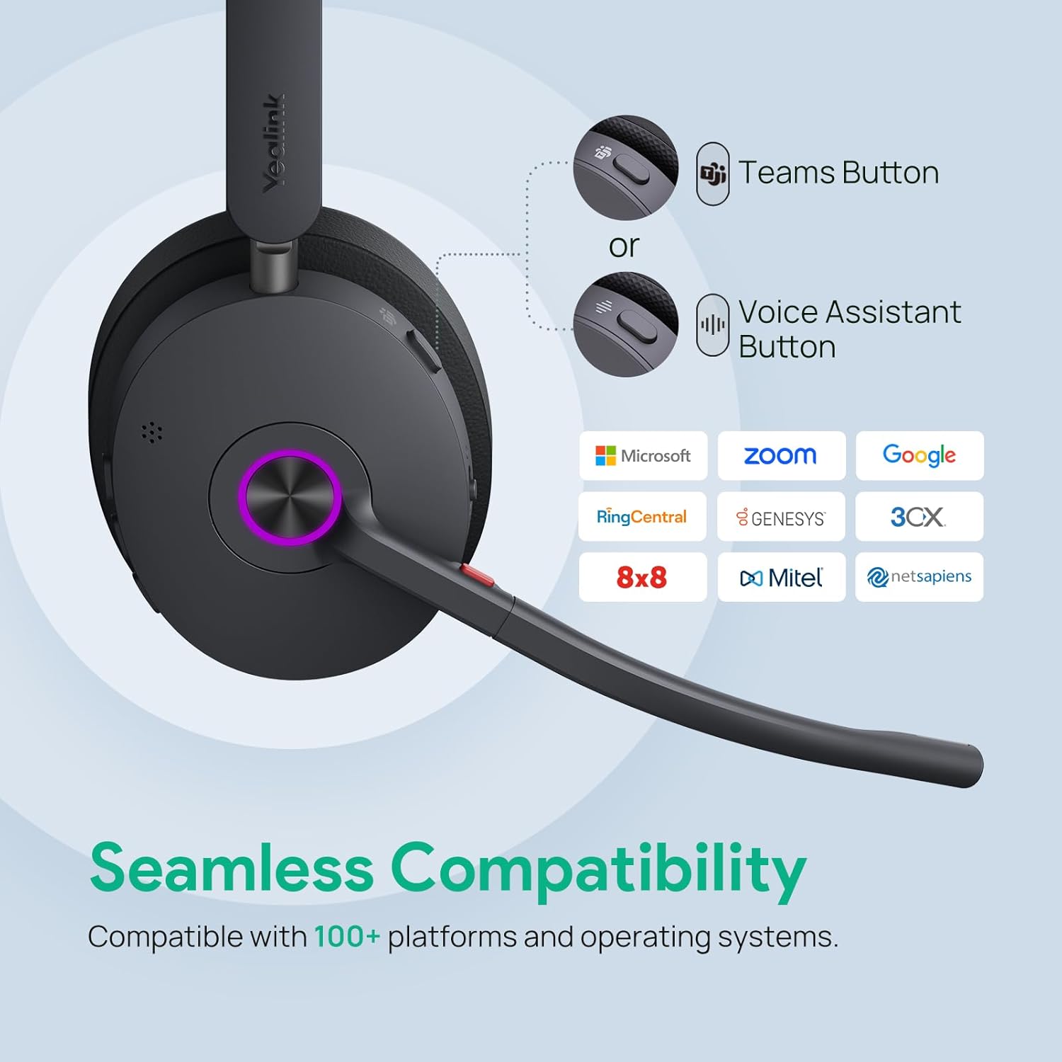 Yealink WH68 ANC DECT - Cuffie Wireless UC - immagine 6