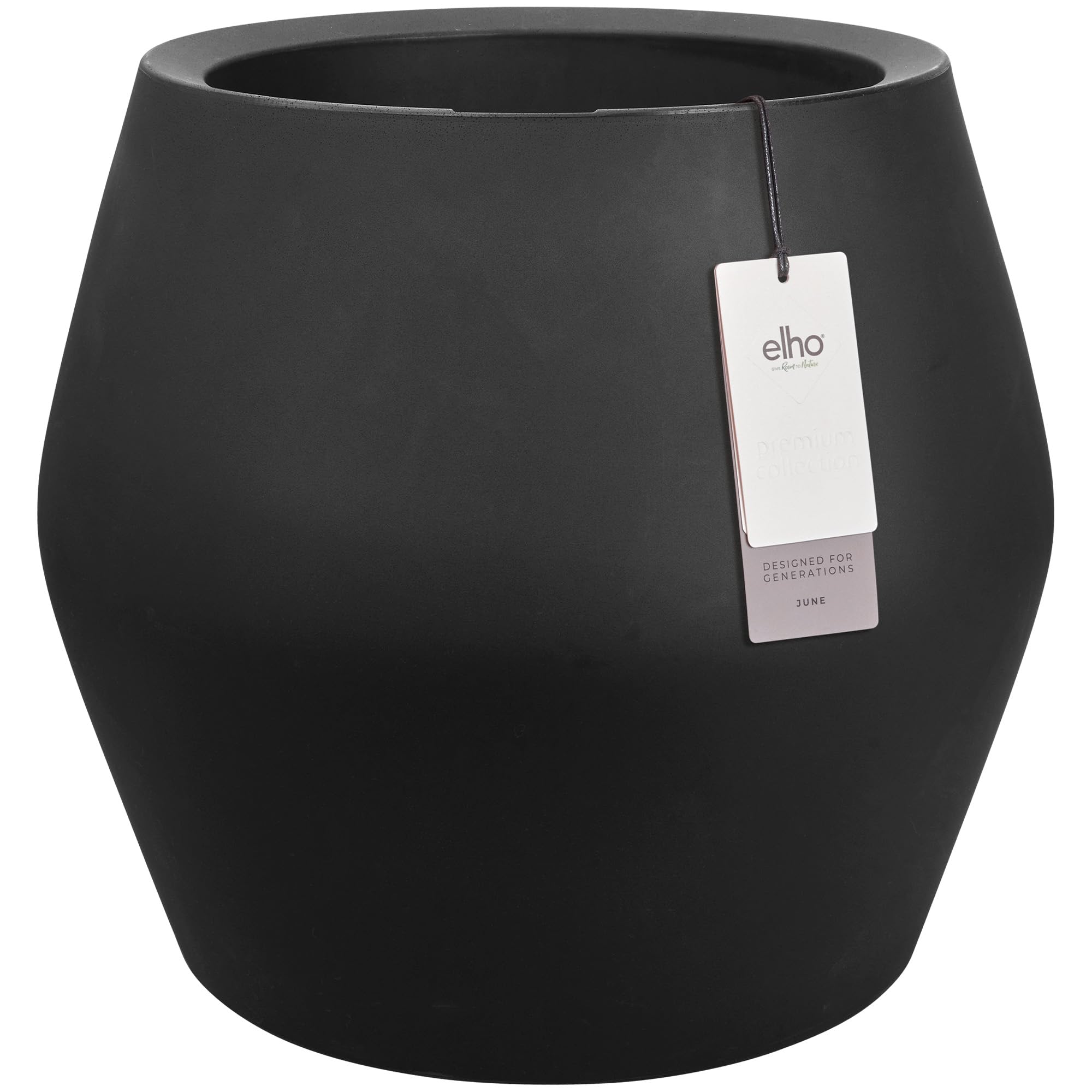 elho June Split Low 46 - Vaso Piante Ø 46 cm, Nero