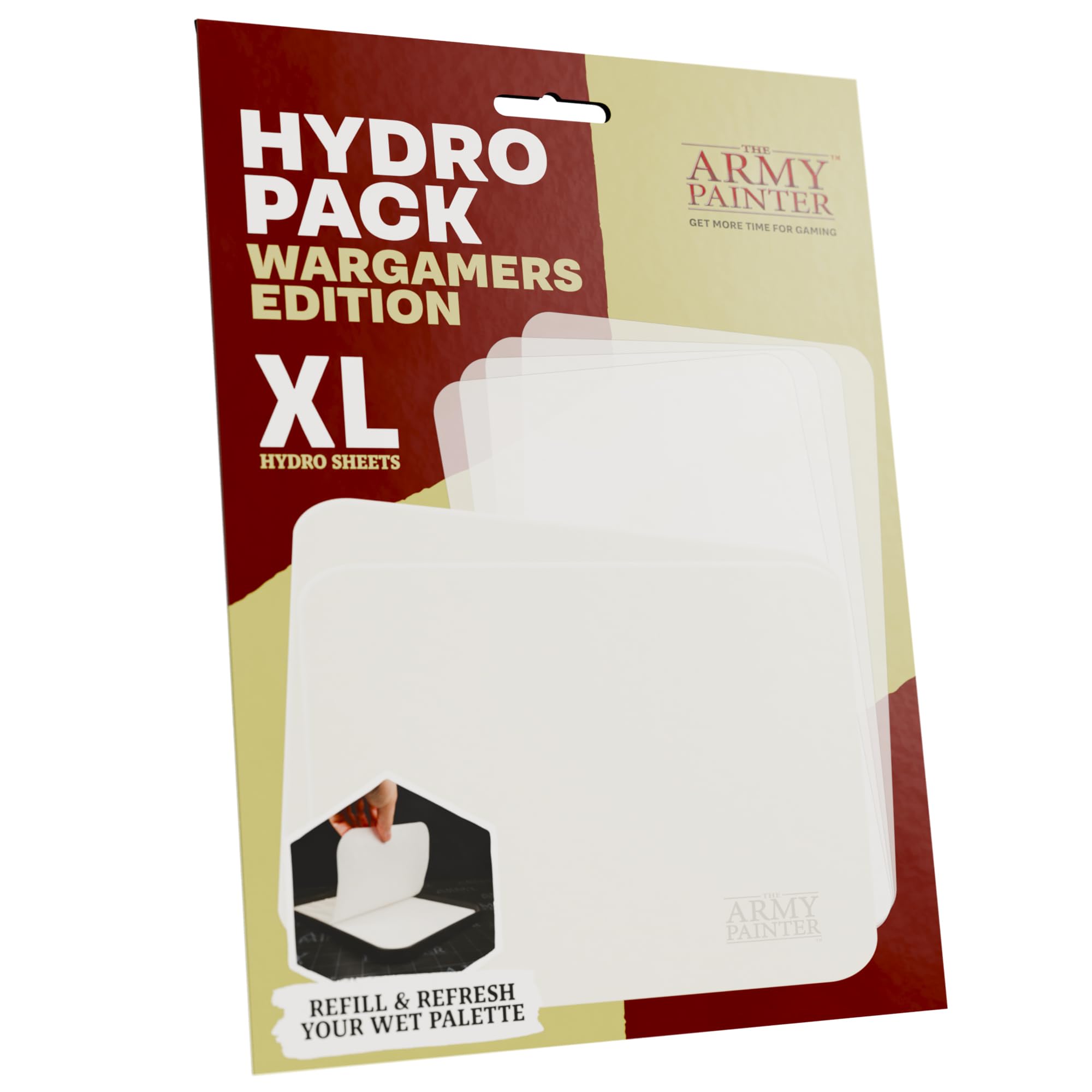 The Army Painter, Hydro Pack Wet Palette Wargamers Edition XL Refill, 50 fogli Hydro e 2 Hydro Foams, Pittura di modelli in miniatura con tavolozza bagnata