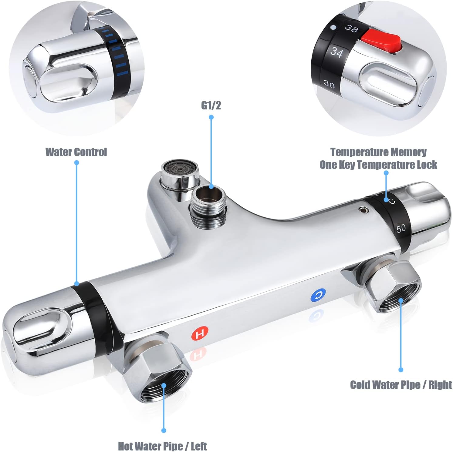 Uten Miscelatore Termostatico Vasca-Doccia - immagine 3