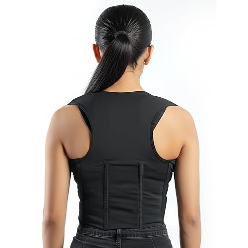 Generico Correttore Posturale Spalle Schiena Regolabile In Tessuto Traspirante Nero Unisex