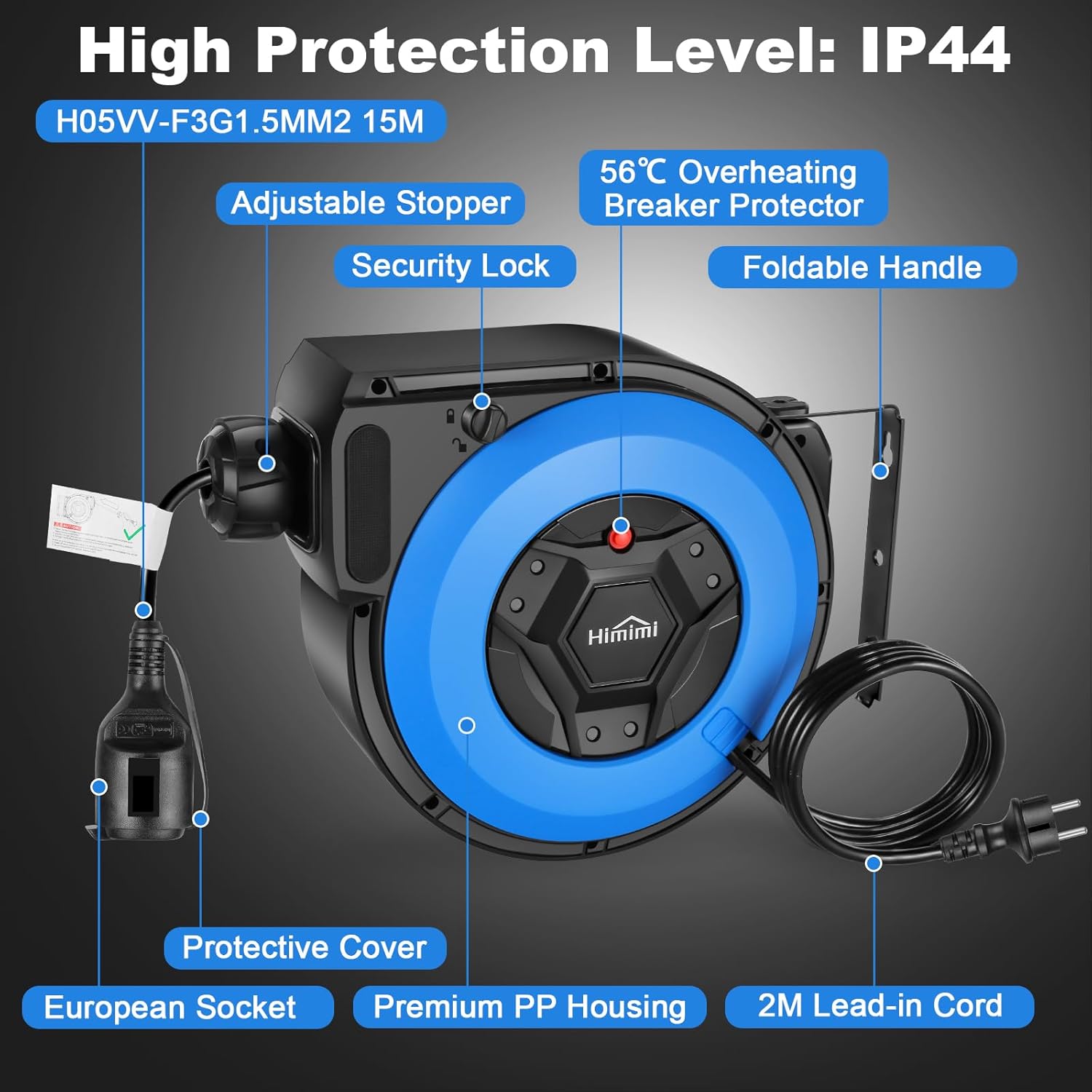 Avvolgicavo Elettrico Automatico 15m+2m IP44 - immagine 6