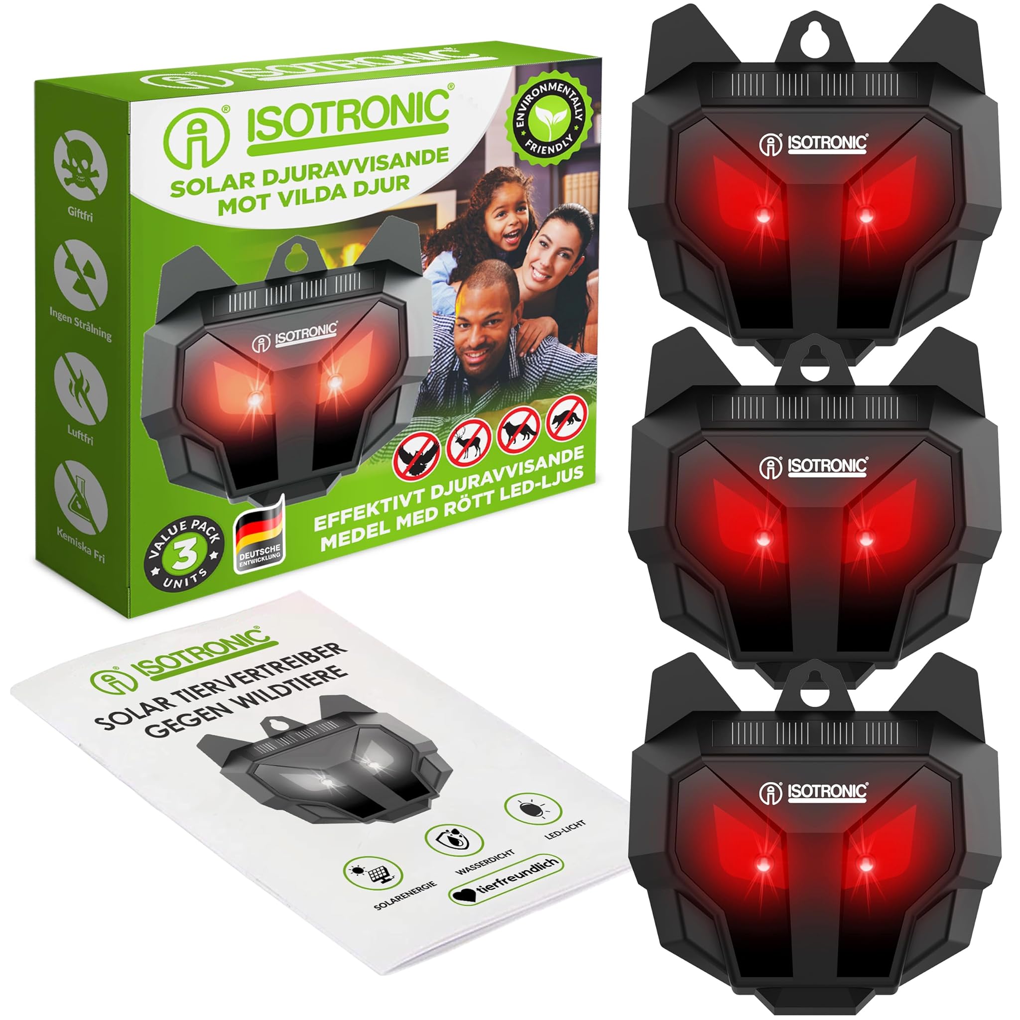 Isotronic - Repellente Solare per Animali Selvatici