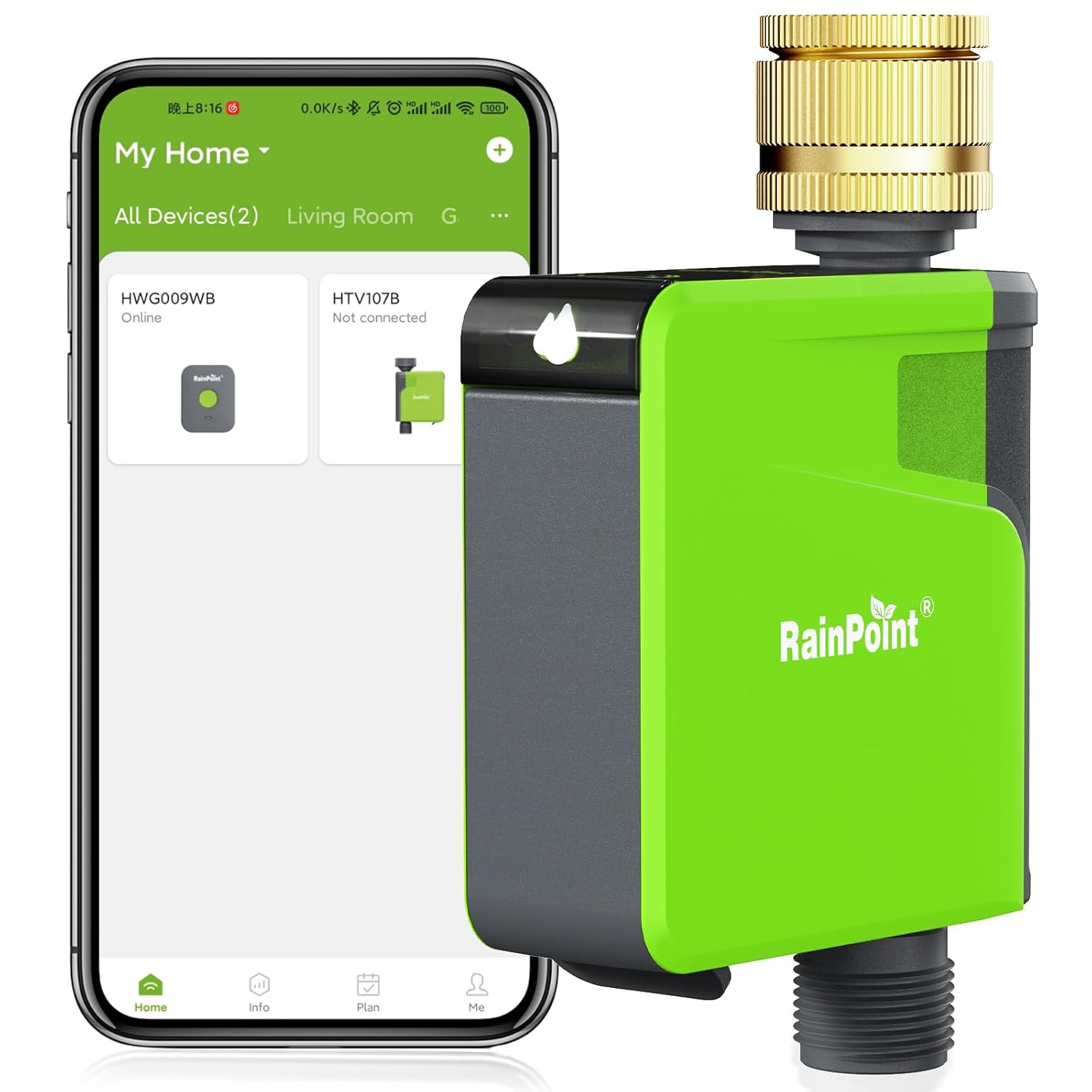 Rainpoint Computer di Irrigazione Bluetooth con Ottone - immagine 1