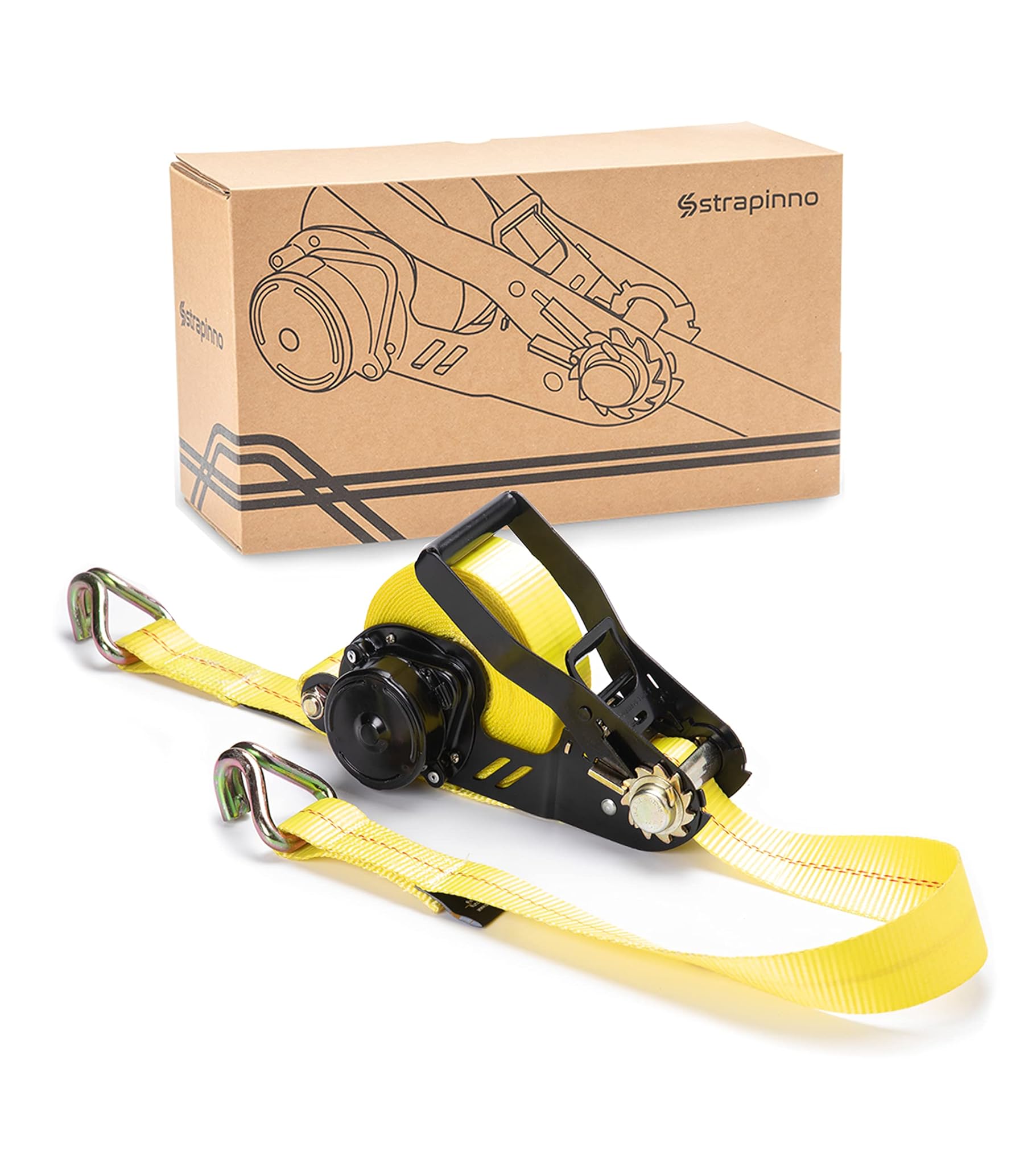 Strapinno Cinghia Retrattile a Cricchetto 5,1 cm x 8,2 m