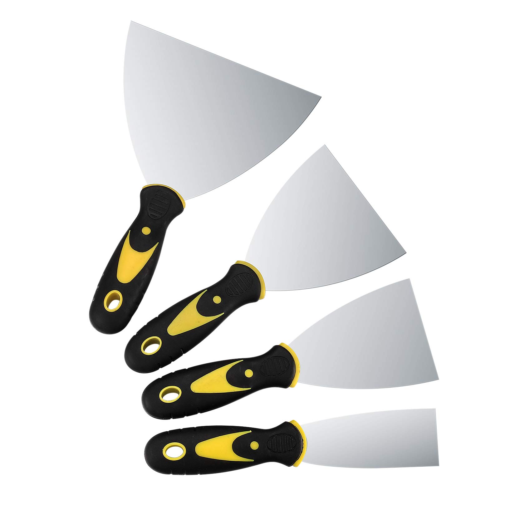 Set 4 Spatole in Acciaio Inossidabile per Stucco