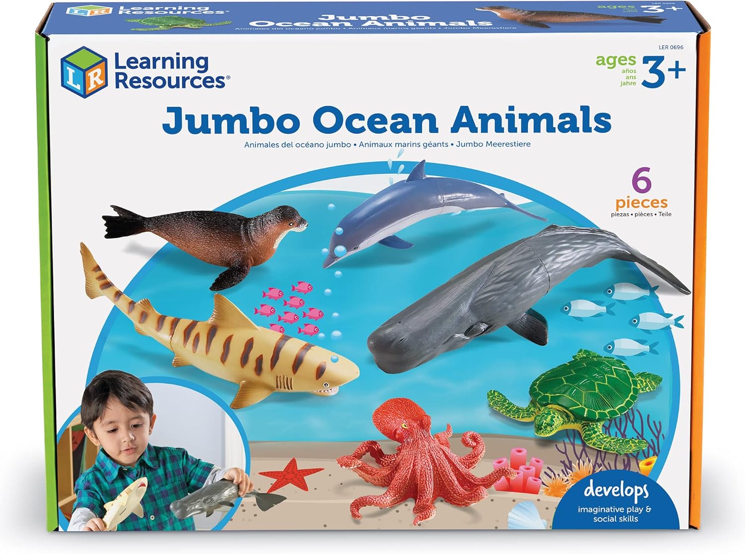 Learning Resources Animali dell’oceano jumbo - immagine 1