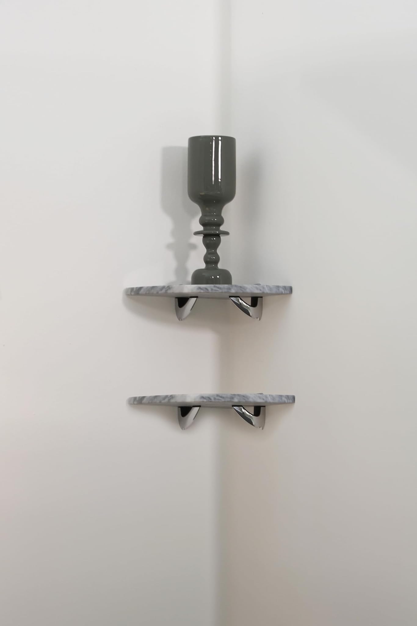 Aleda Stone Mensola Angolare da Muro in Marmo Bardiglio