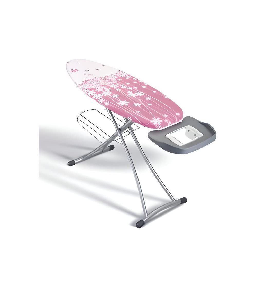 Metaltex 41807180080 Alhena - Asse da stiro metallo rosa 125 x 45 cm, pink