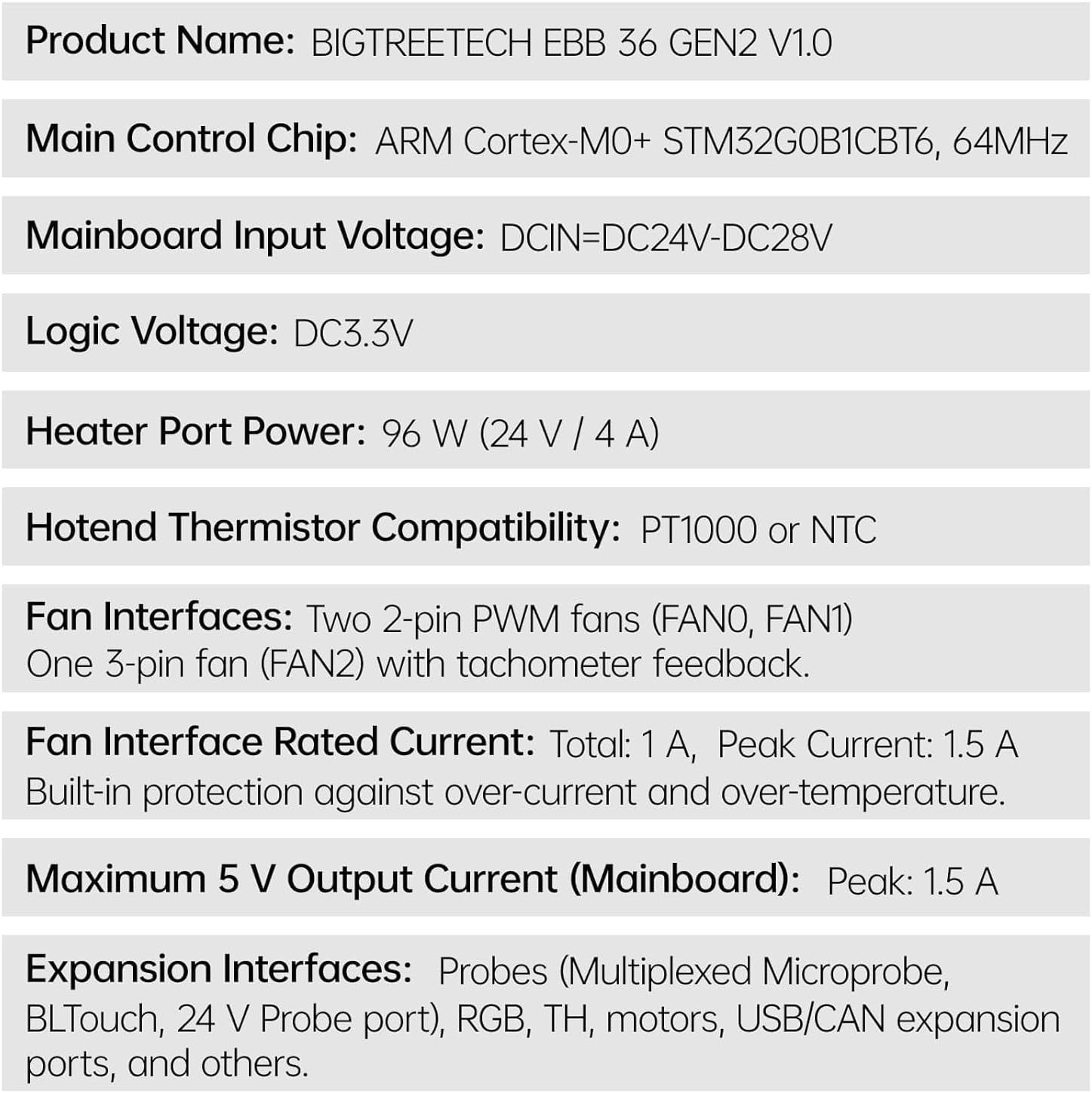 Bigtreetech EBB 36 GEN2 - Scheda Adattatore Estrusore - immagine 5