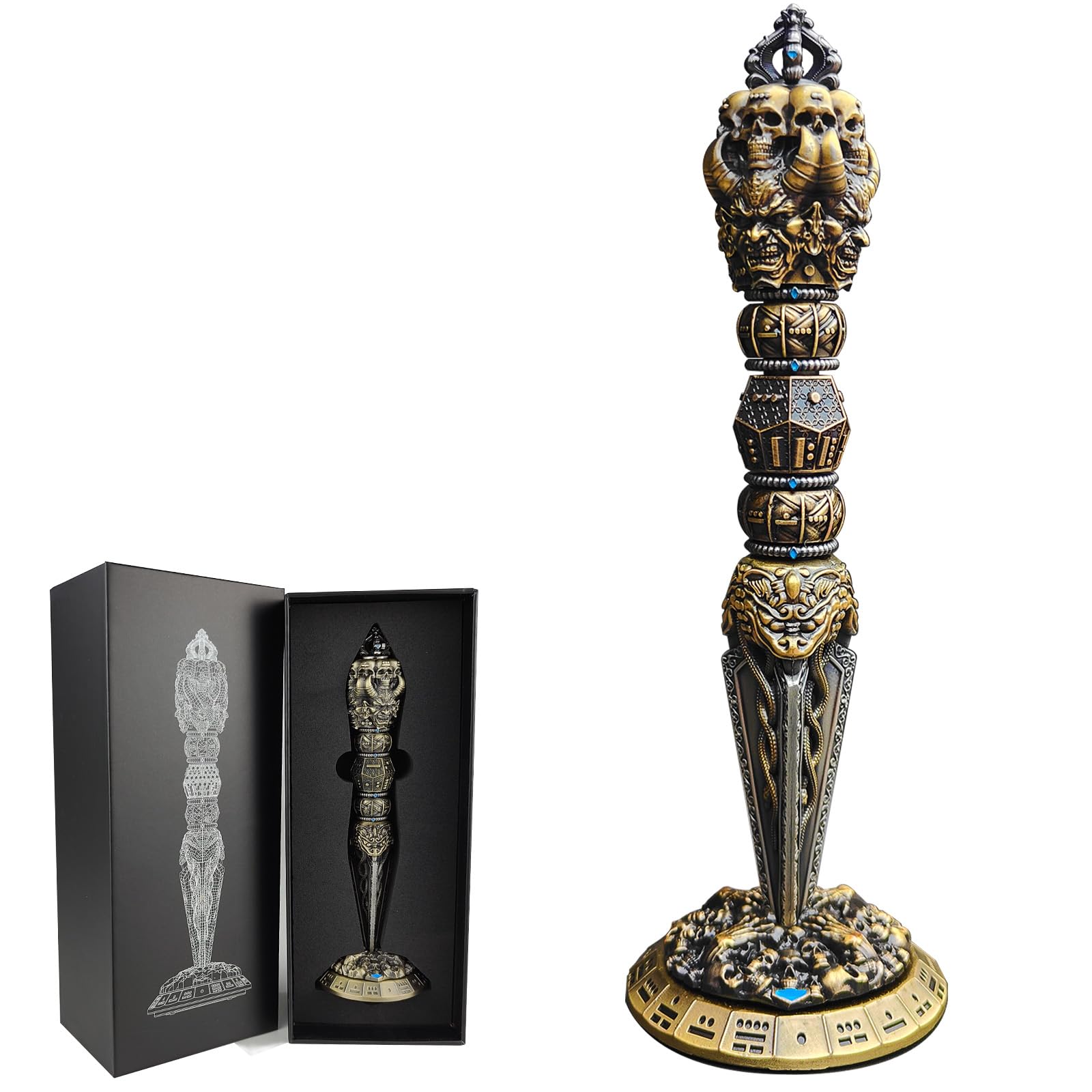 Unique Dice - Dadi a Bacchetta 7 in 1 DND in Metallo