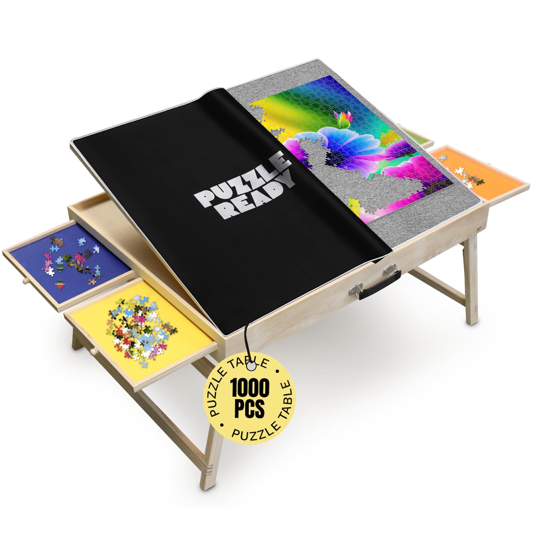 Puzzle Ready Puzzle Board con Cassetti e Tappetino