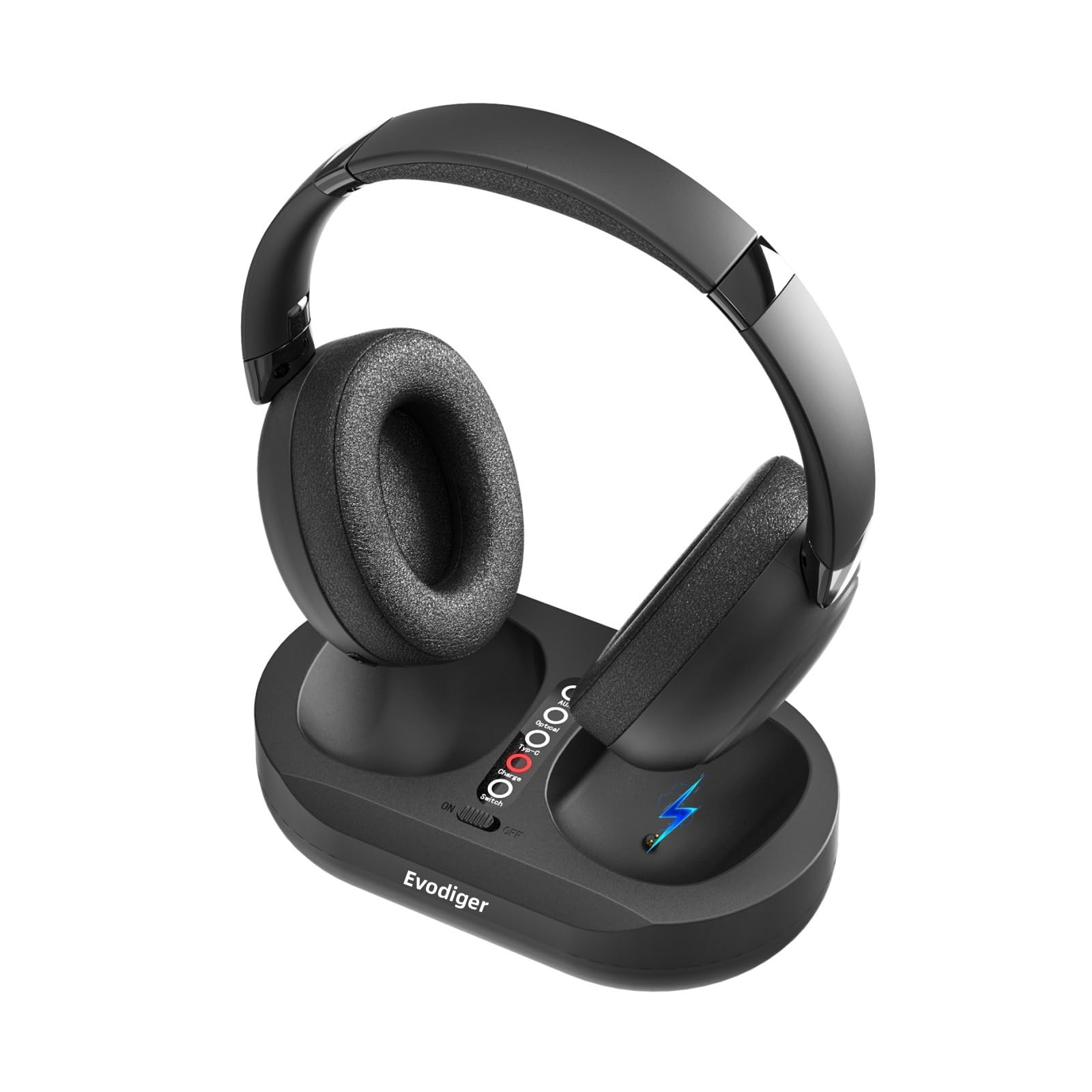 Cuffie TV Senza Fili per Anziani con Base di Ricarica