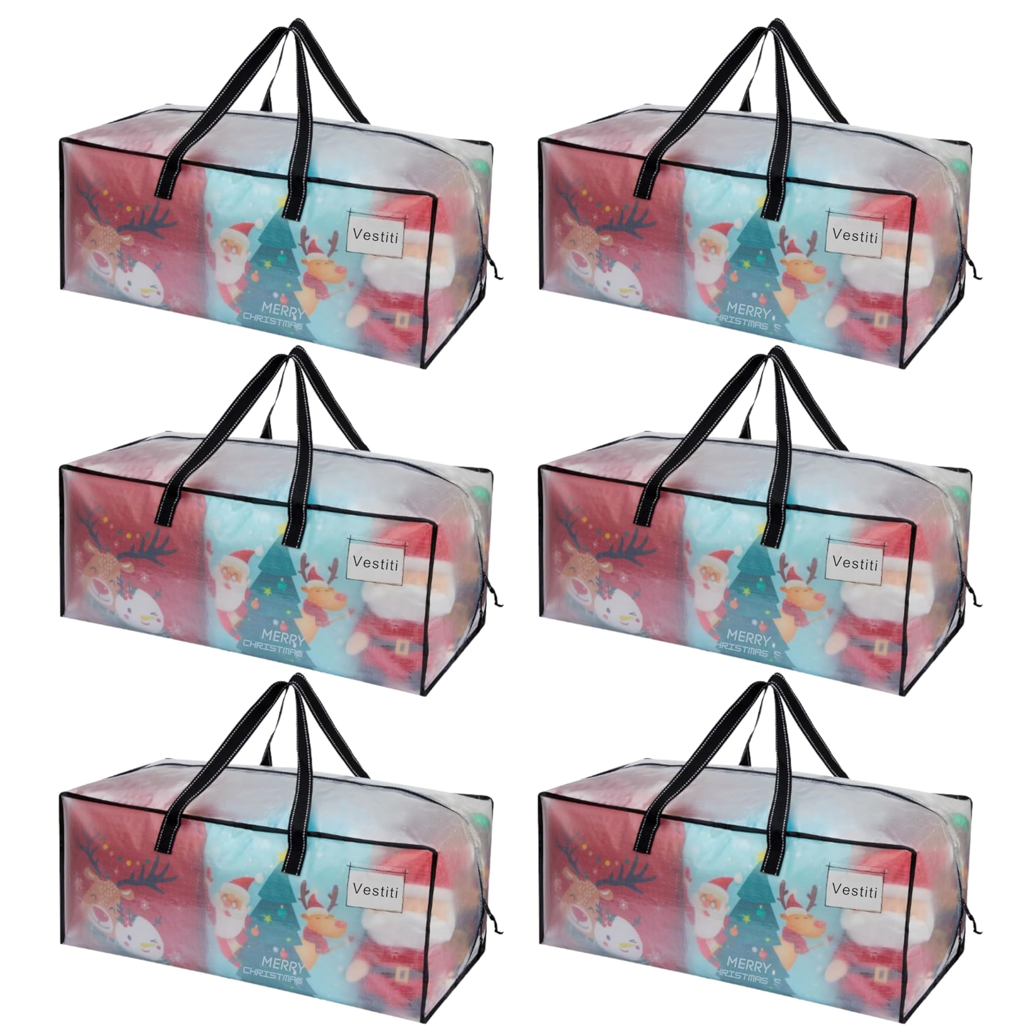 Veno 6 Borse da Trasloco Grandi 87L, Trasparente