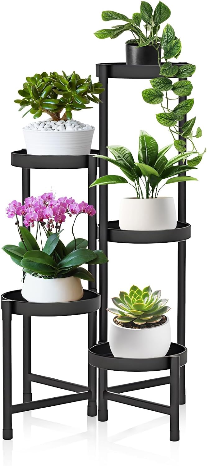 Lalago Scaffale Portavasi 5 Ripiani in Metallo