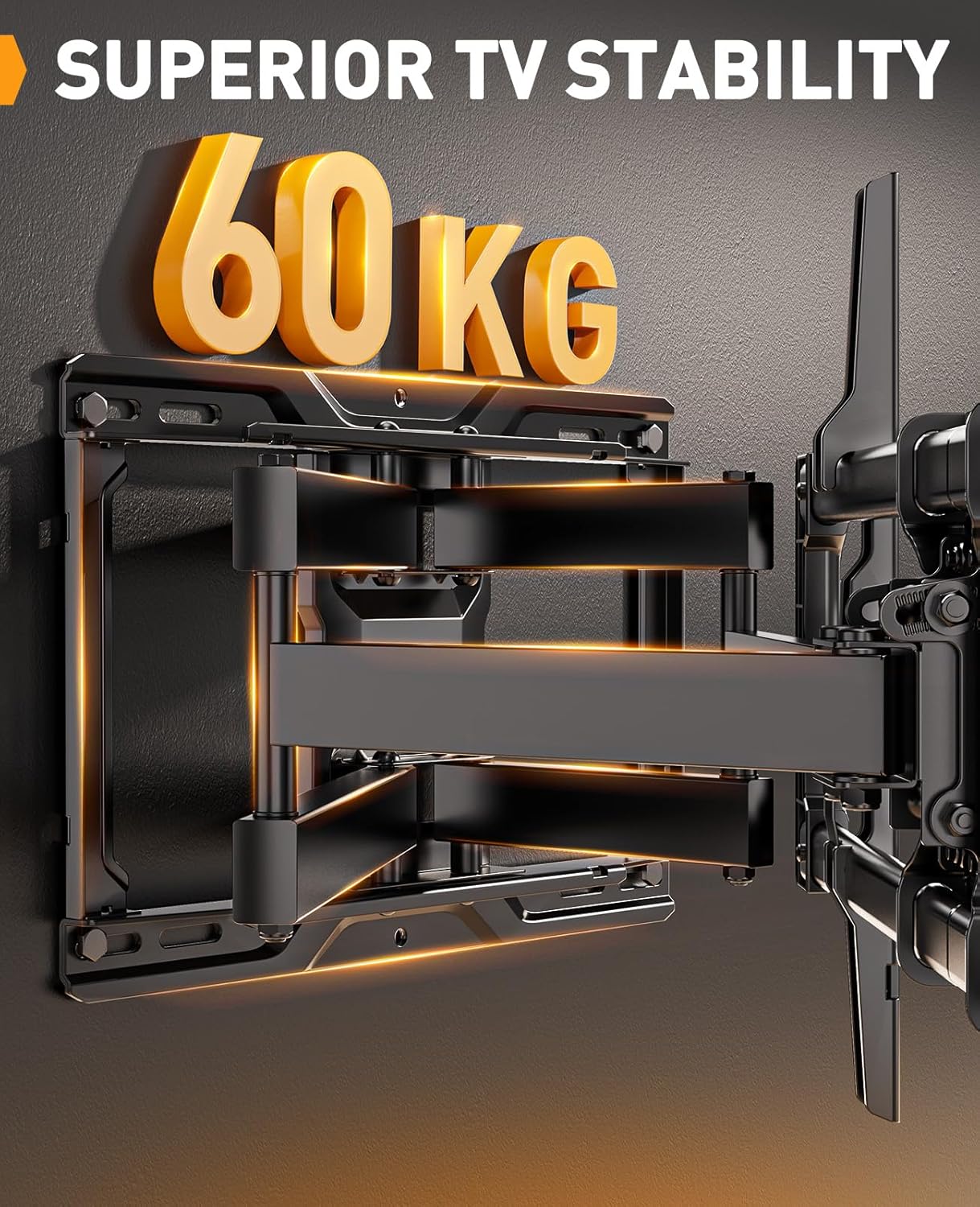 Perlegear Supporto TV Parete Movimento Completo 42-84 Pollici - immagine 2