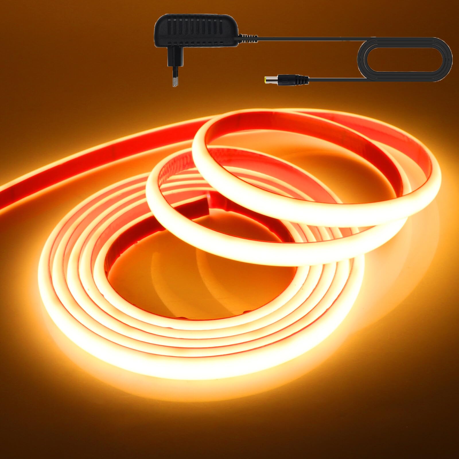 12V COB LED Strisce Neon 10M Bianco Caldo IP68