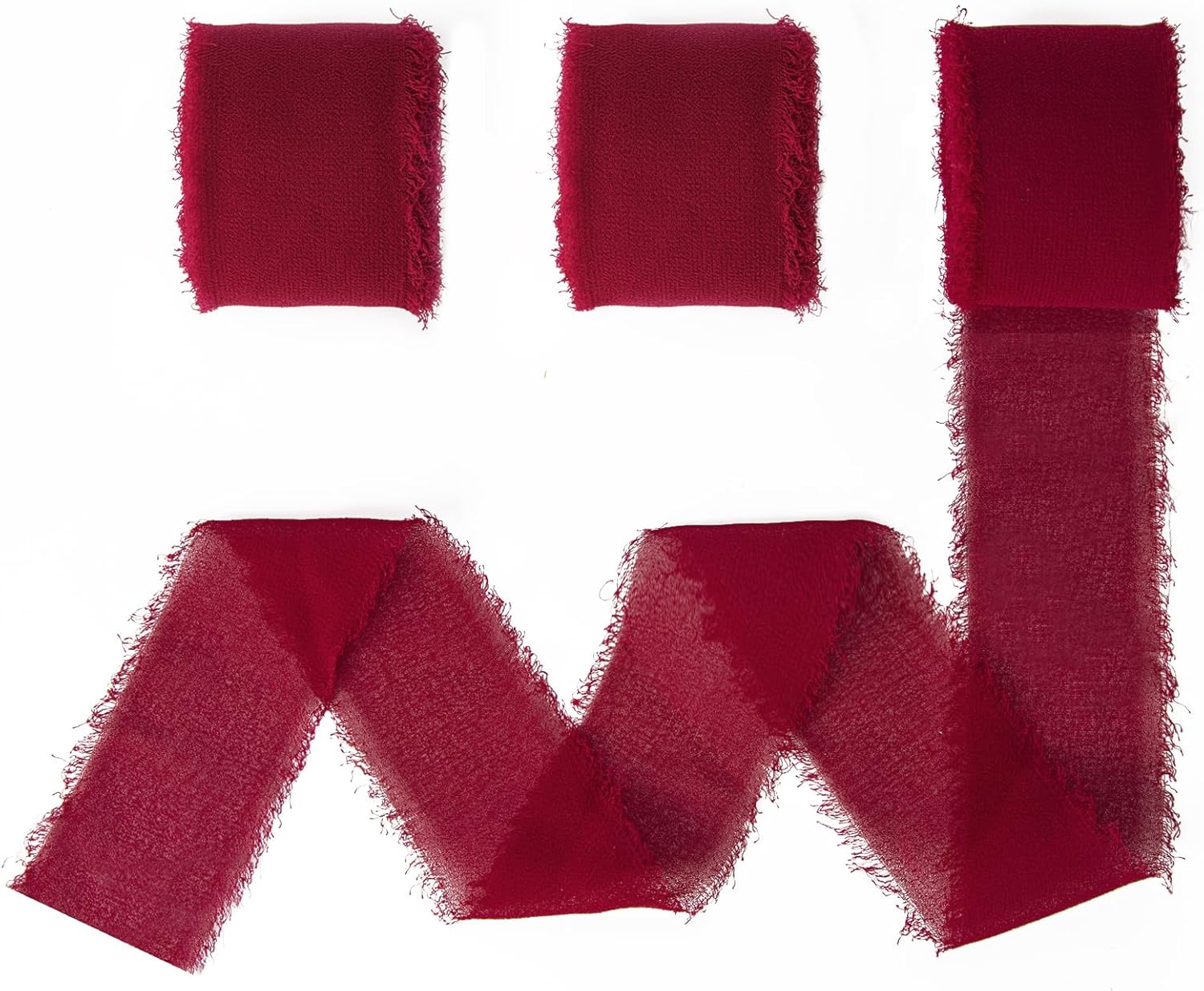 Nastro Chiffon Rosso 40mm x 18m - 3 Rotoli - immagine 1