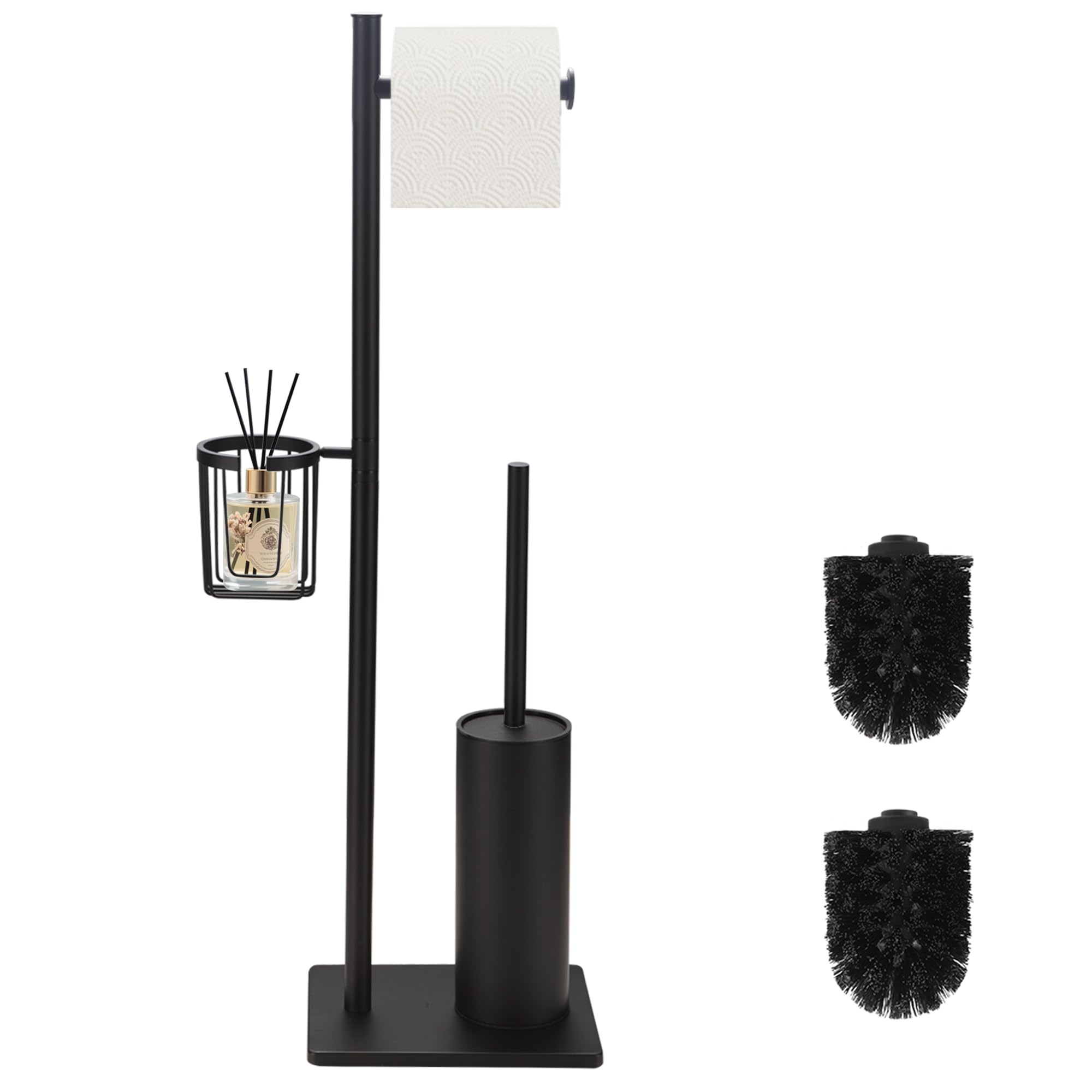 Dazi Set Scopino WC con Porta Carta Igienica e Cestino