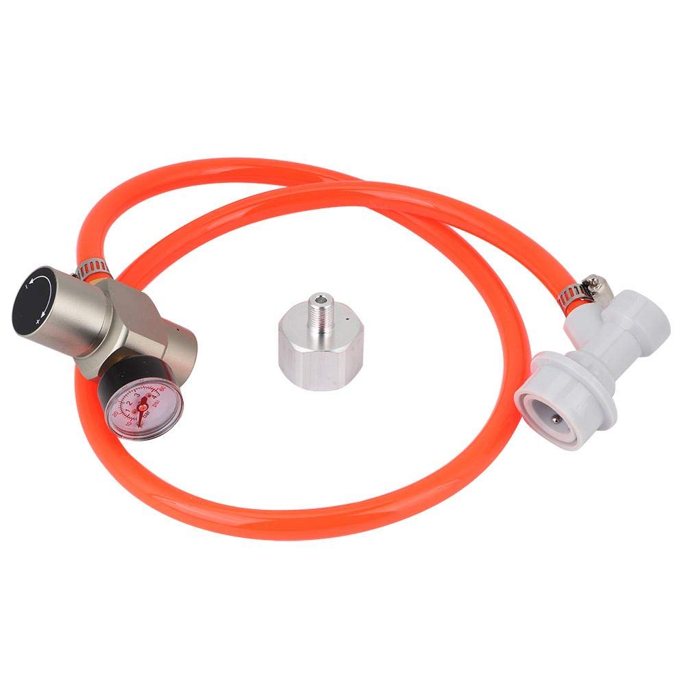 Fdit Mini Regolatore CO2 in Acciaio Inossidabile Rosso, Accessori per Bibite