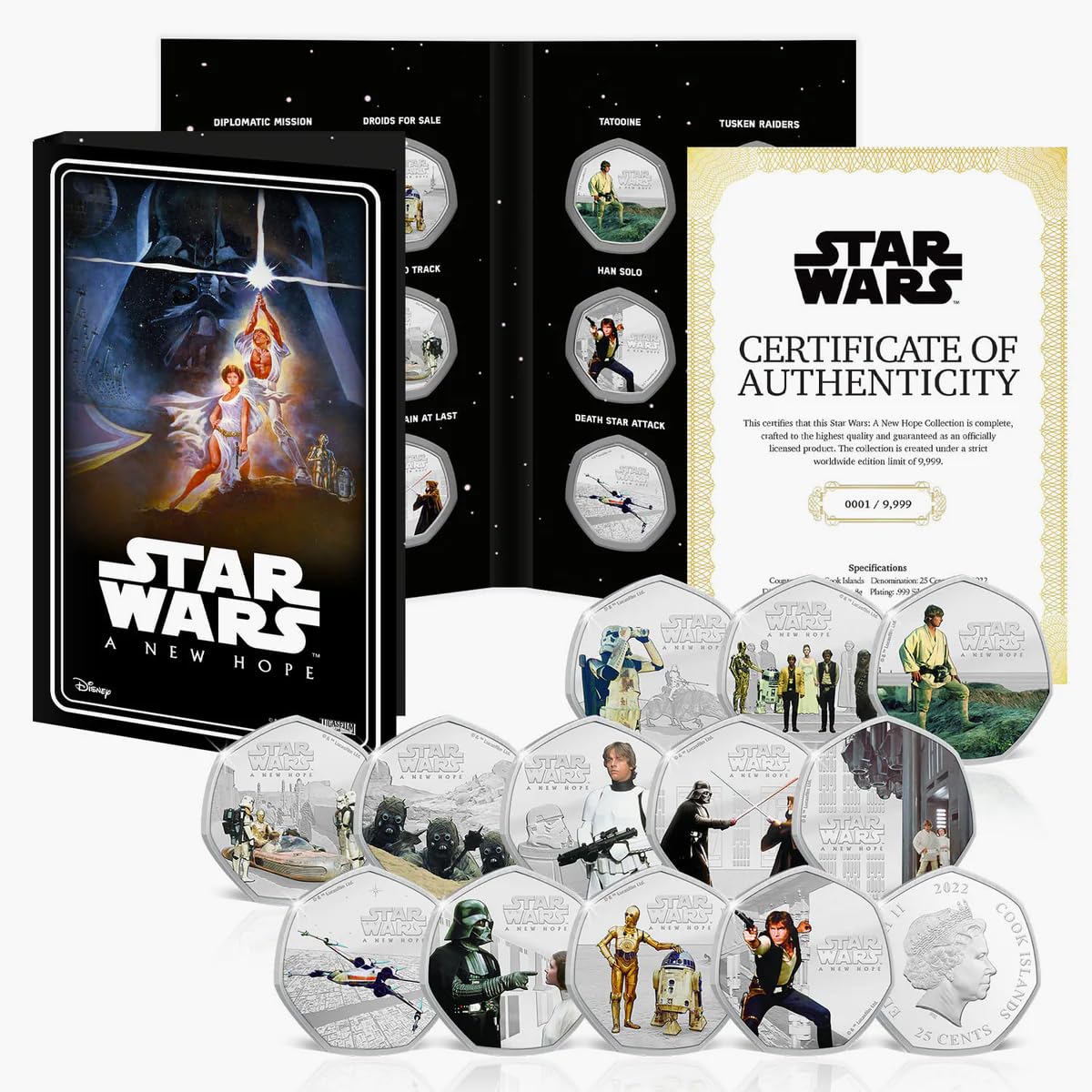 FANTASY CLUB Star Wars: Una Nuova Speranza - 12 Monete Ufficiali