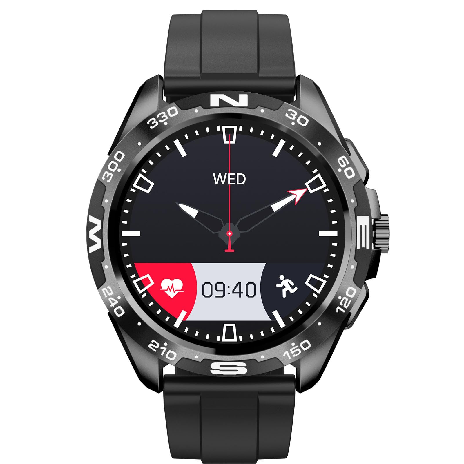 Findtime Smartwatch Bluetooth IP67 Impermeabile, Nero