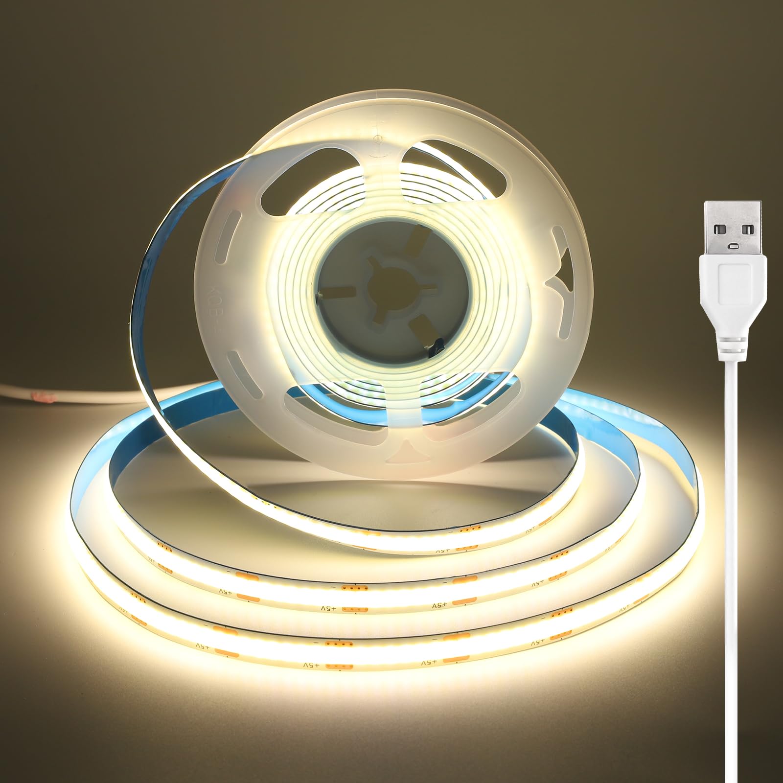 Striscia LED COB USB 2.5m, Bianco Naturale 4000K