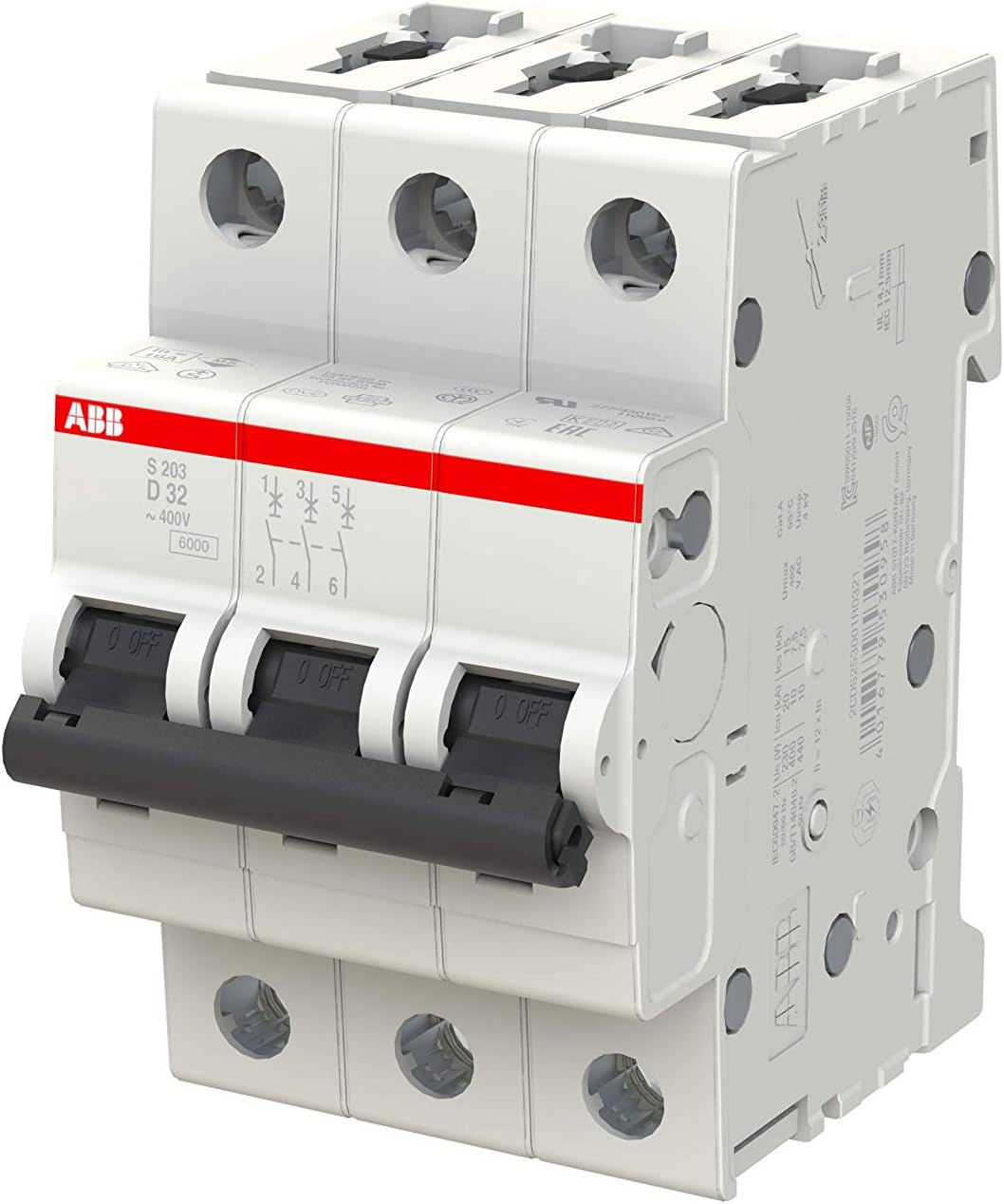 ABB S203 D32 INTERRUTTORE AUTOMATICO 6KA 3P - immagine 2