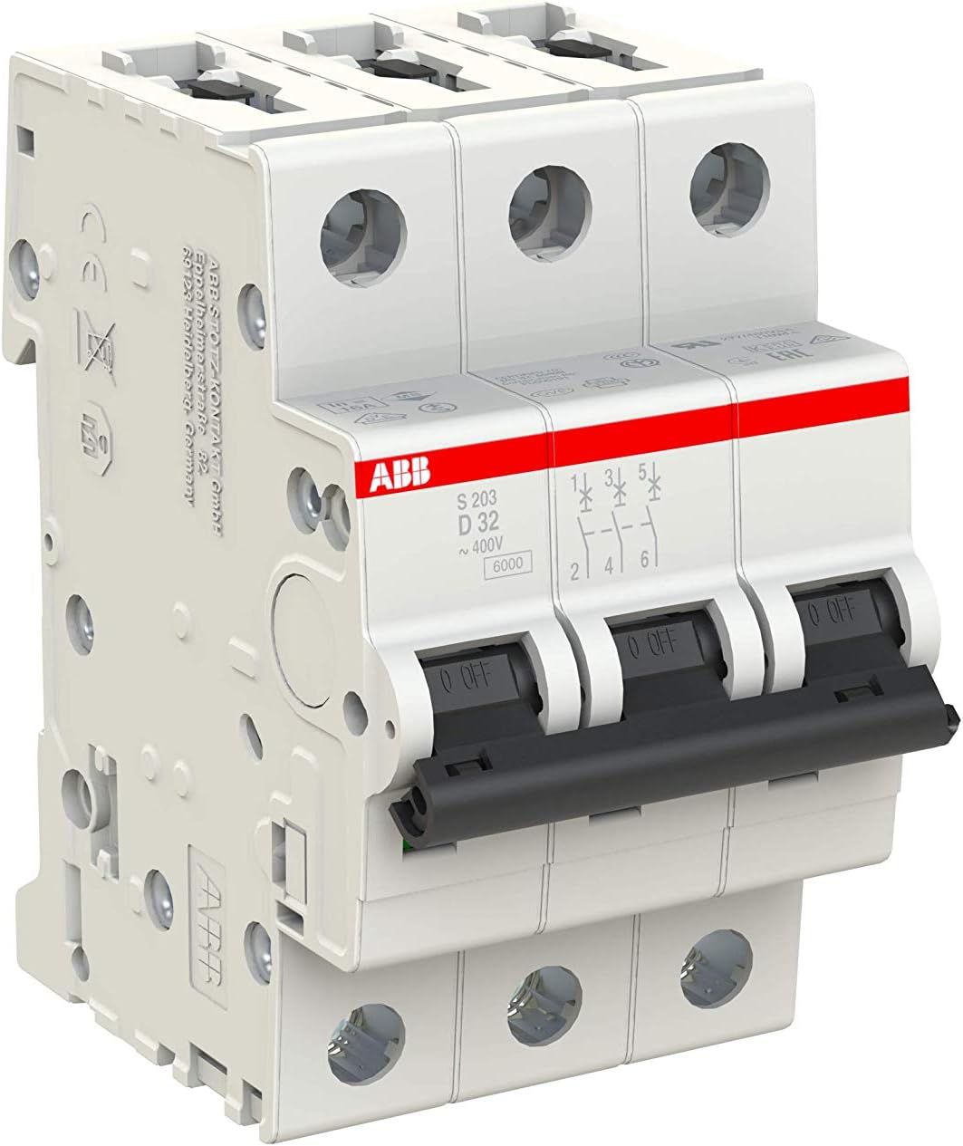 ABB S203 D32 INTERRUTTORE AUTOMATICO 6KA 3P - immagine 3