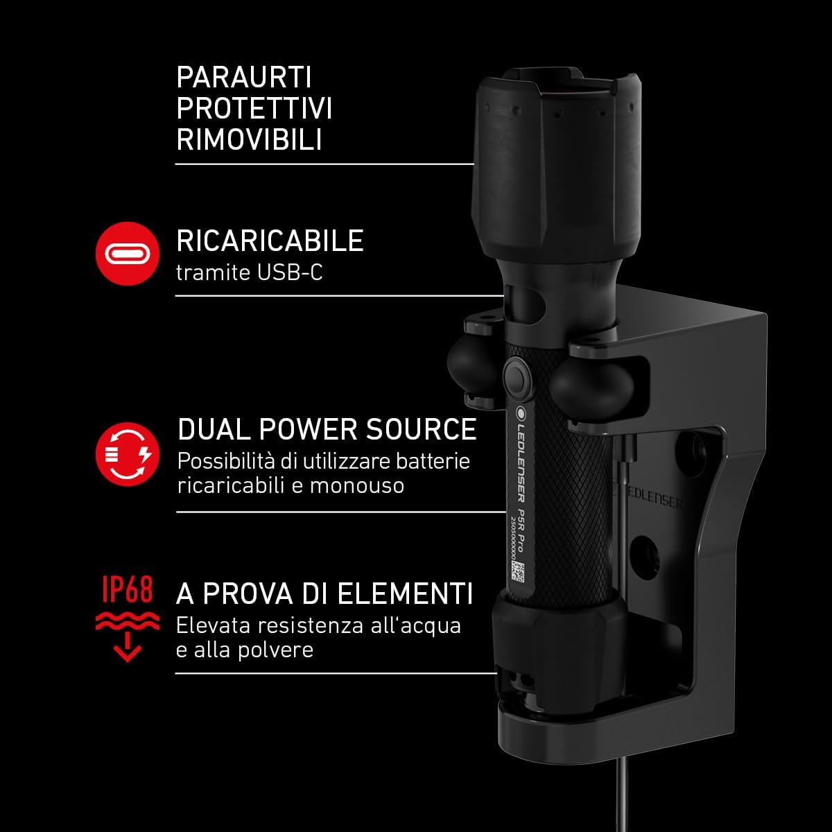 Ledlenser P5R Pro LED Ricaricabile 750lm 280m - immagine 5