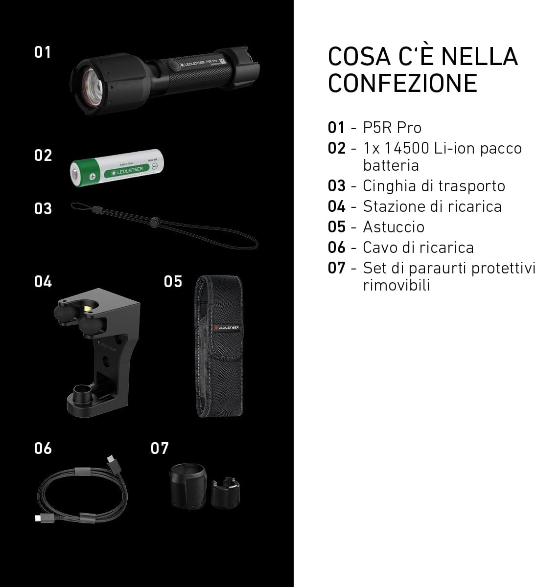 Ledlenser P5R Pro LED Ricaricabile 750lm 280m - immagine 6