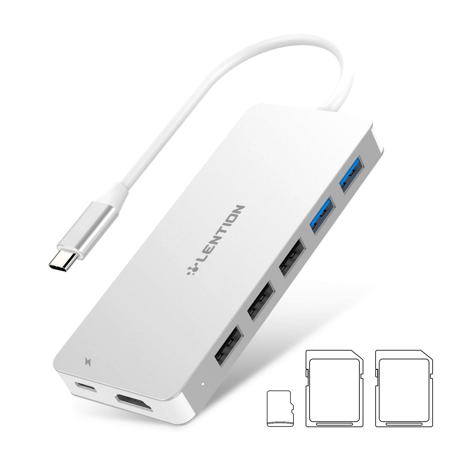 Lention Hub USB C 11-in-1 con HDMI 4K e PD 60W