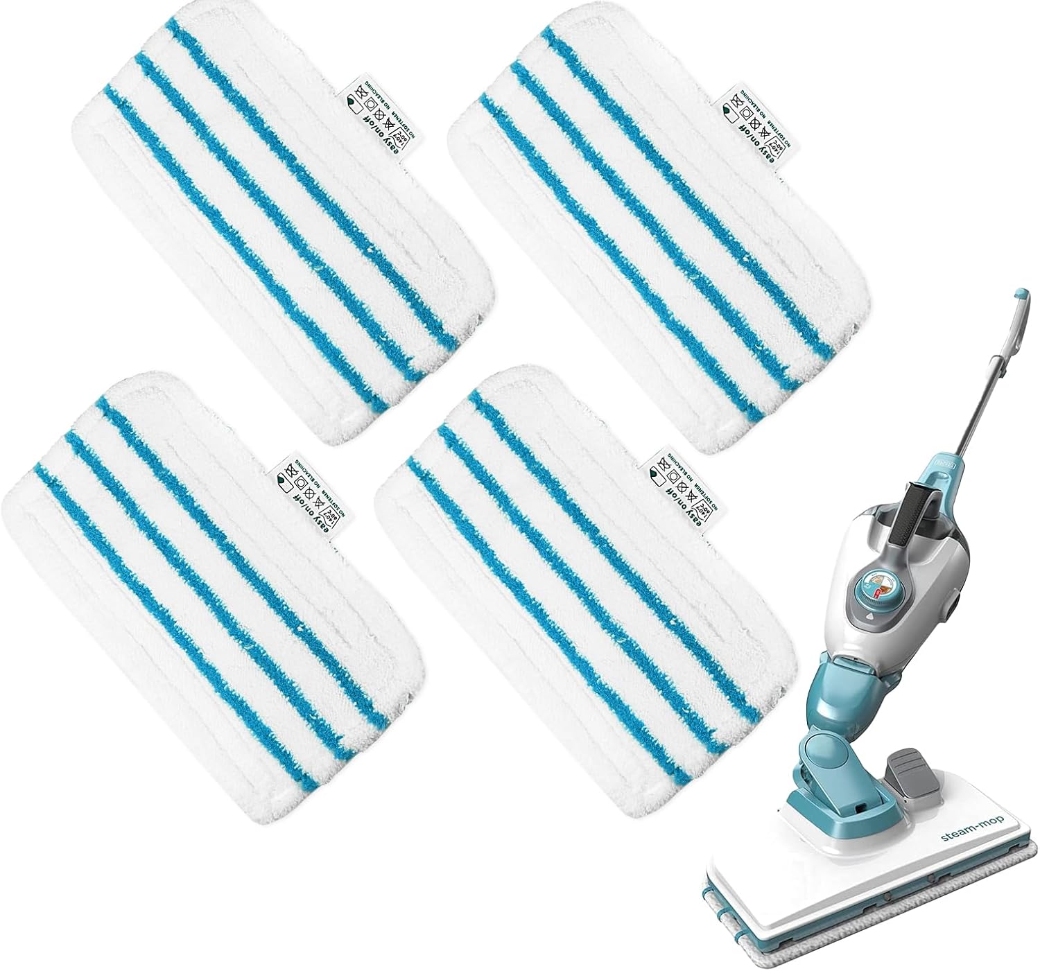 4 Panni Lavabili in Microfibra per Black & Decker Steam Mop - immagine 1