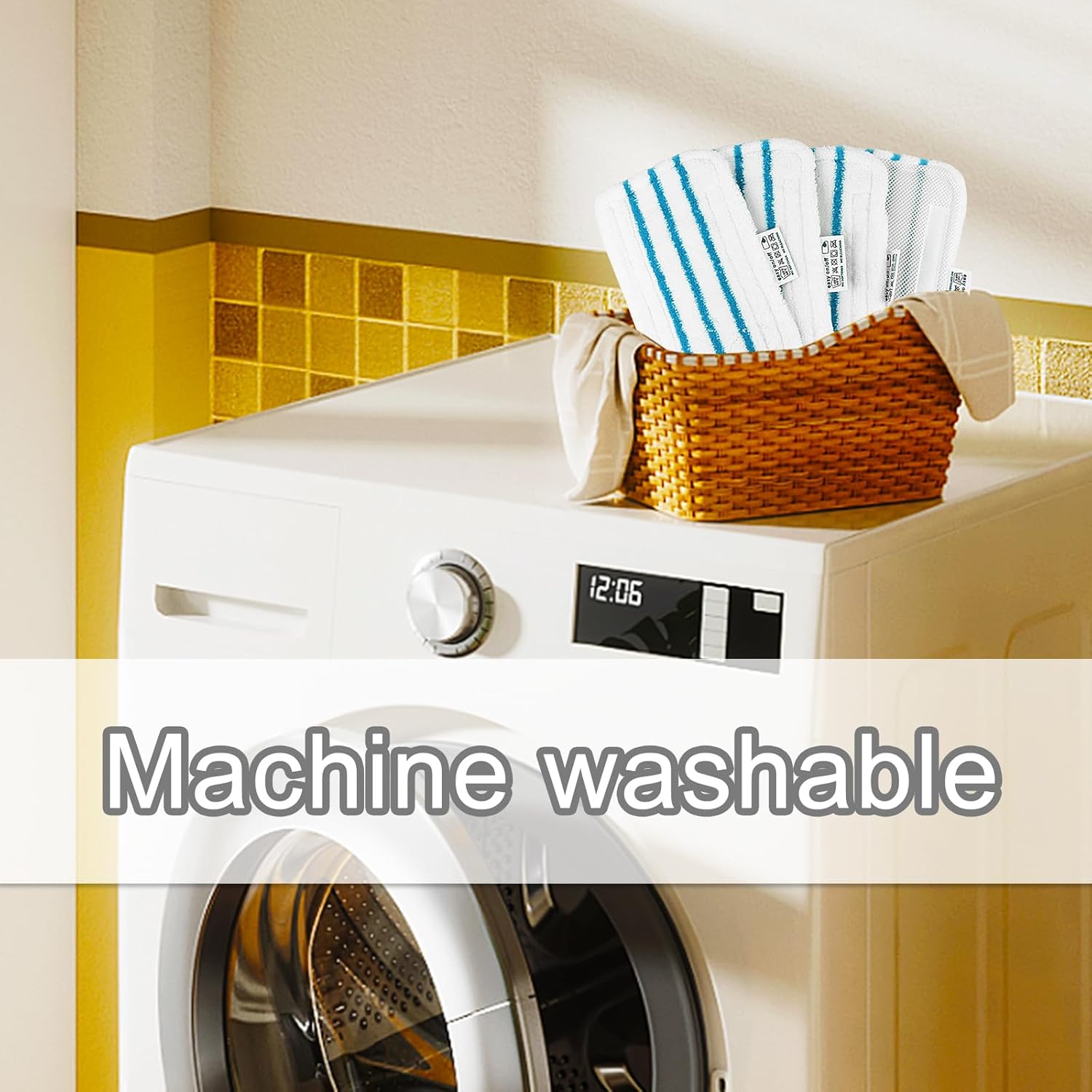 4 Panni Lavabili in Microfibra per Black & Decker Steam Mop - immagine 5